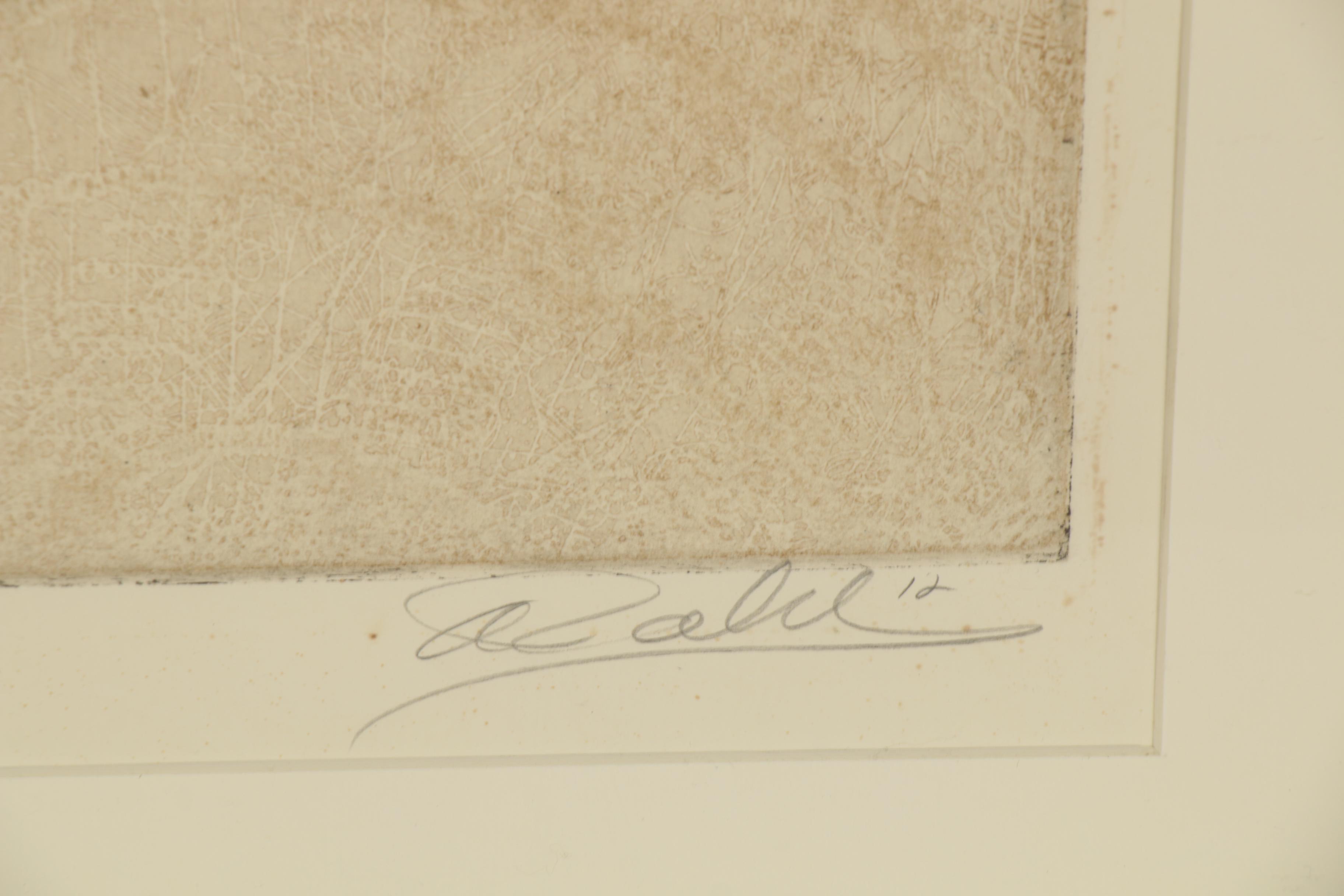 Adam Rake Etching "Charlie," 2012