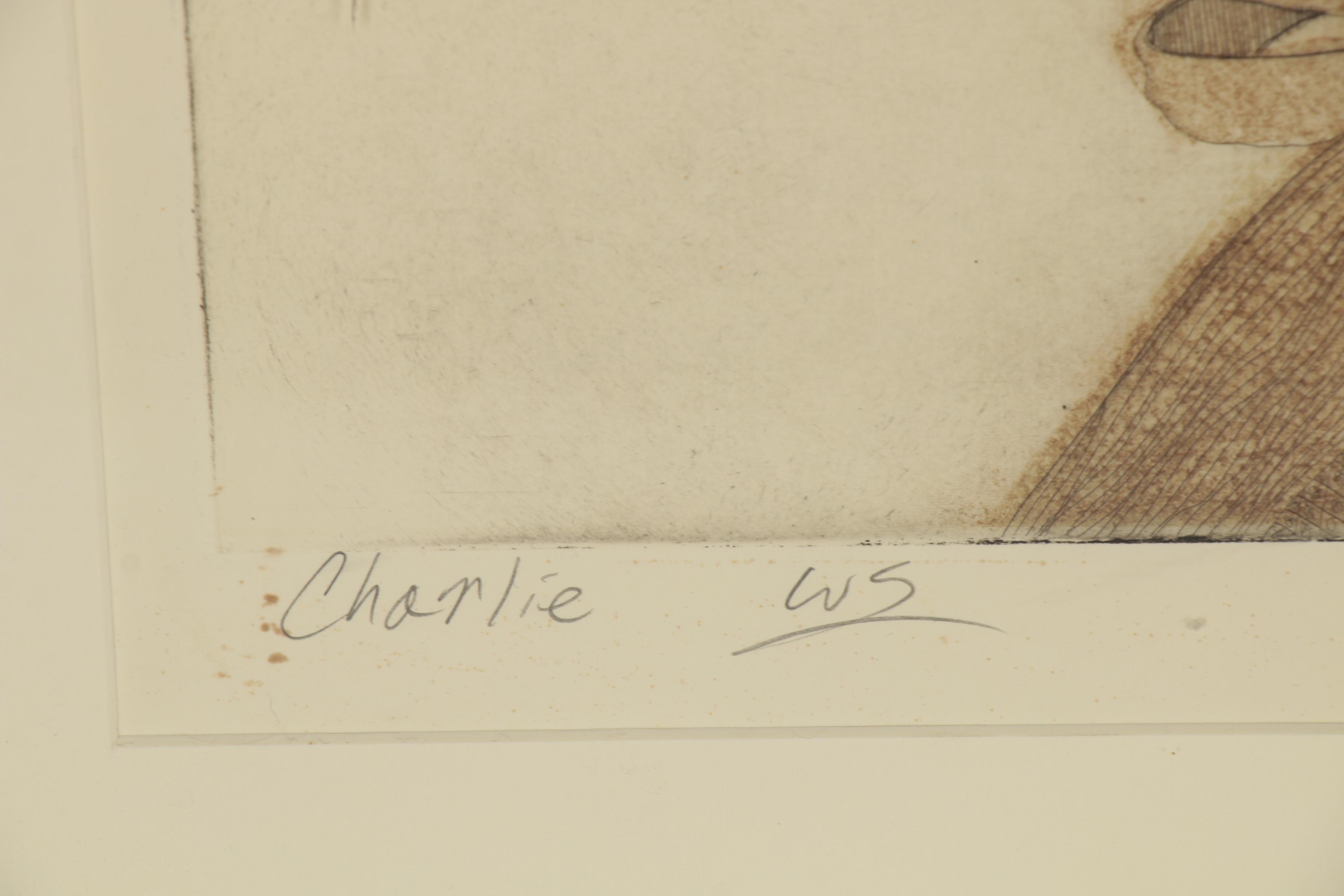 Adam Rake Etching "Charlie," 2012