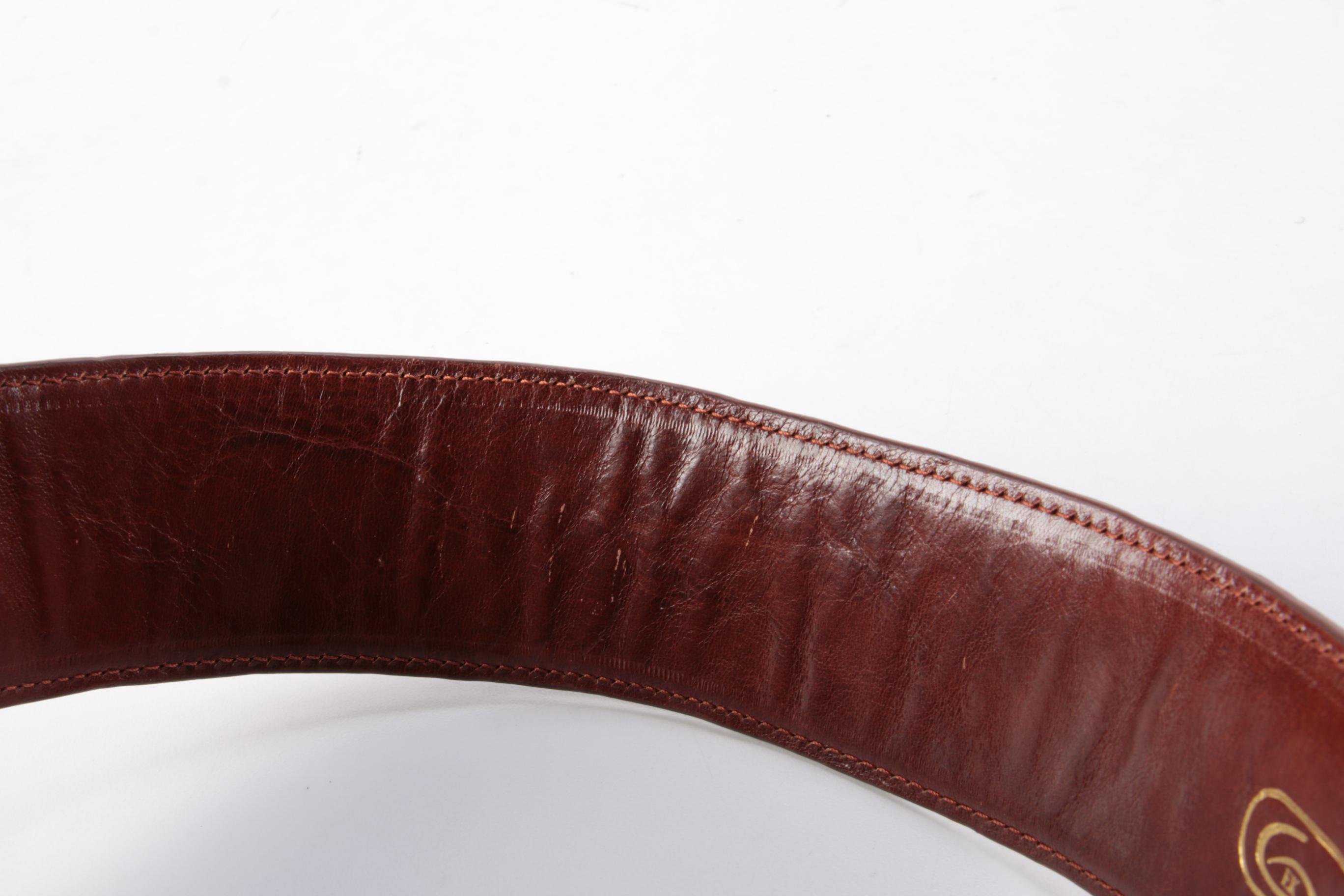 Eileen Kramer Brown Alligator Skin Belt