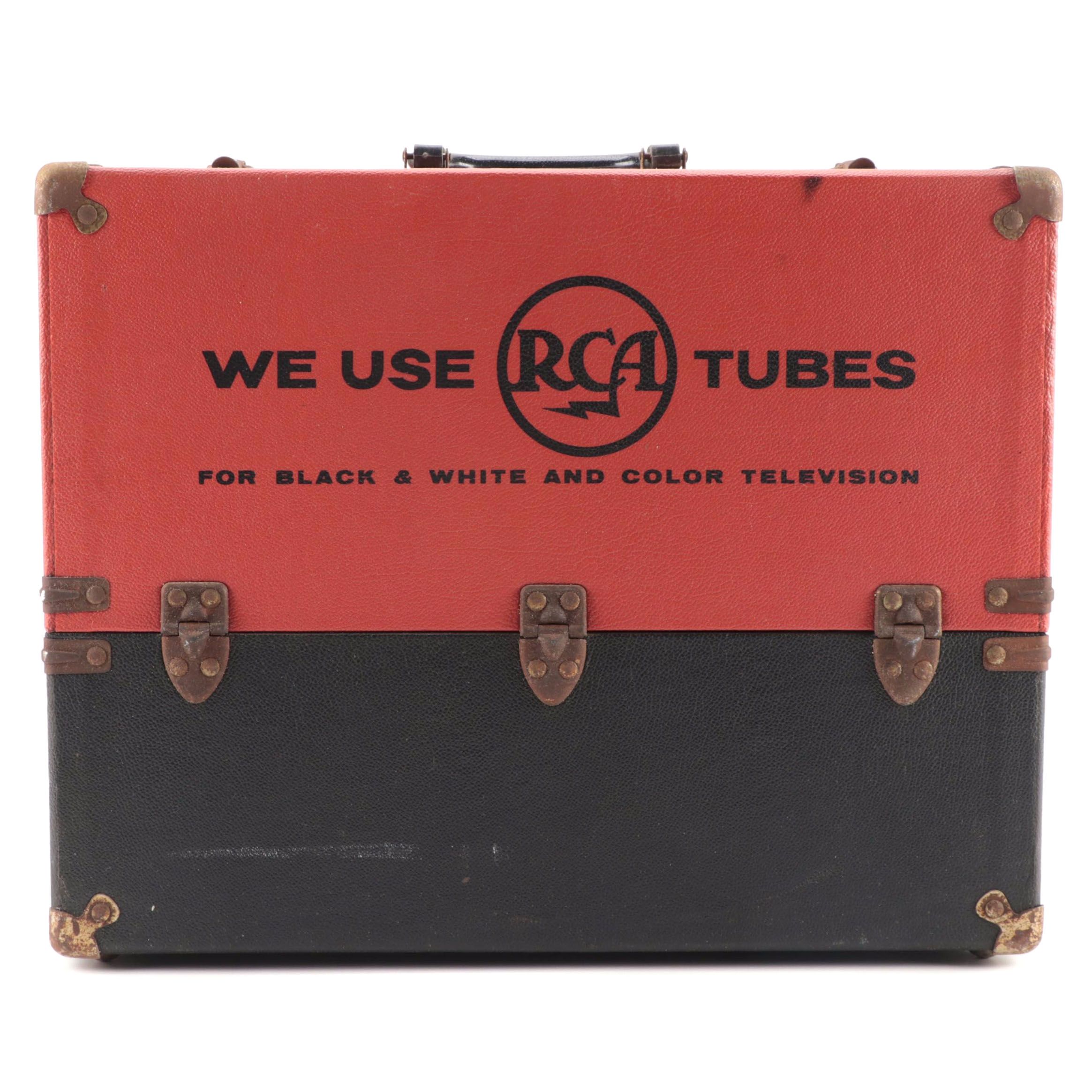 RCA, Sylvania, and CBS Electron Vacuum Tubes in Repairman's Case