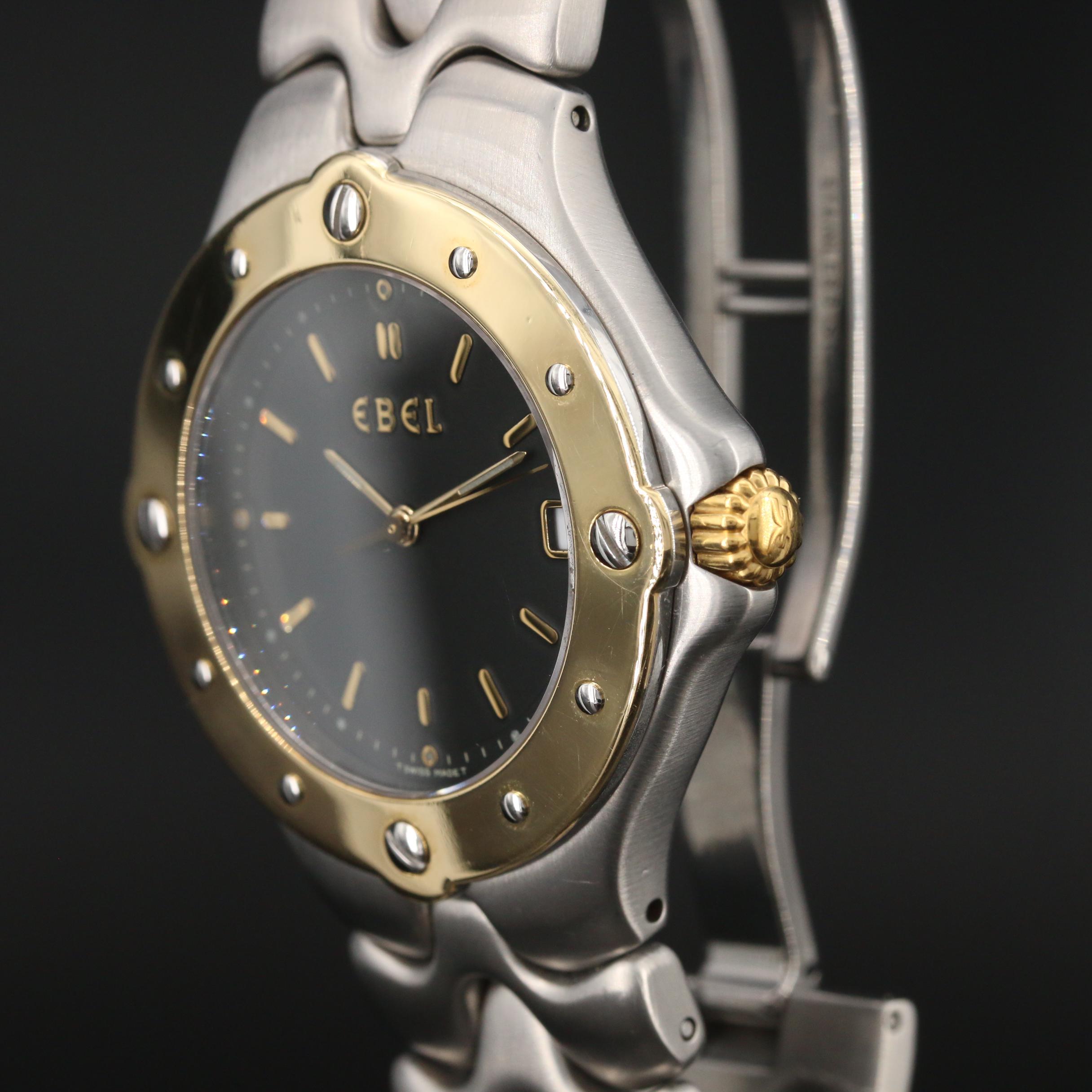 Ebel Sportswave 18K Yellow Gold and Stainless Steel Quartz Watch