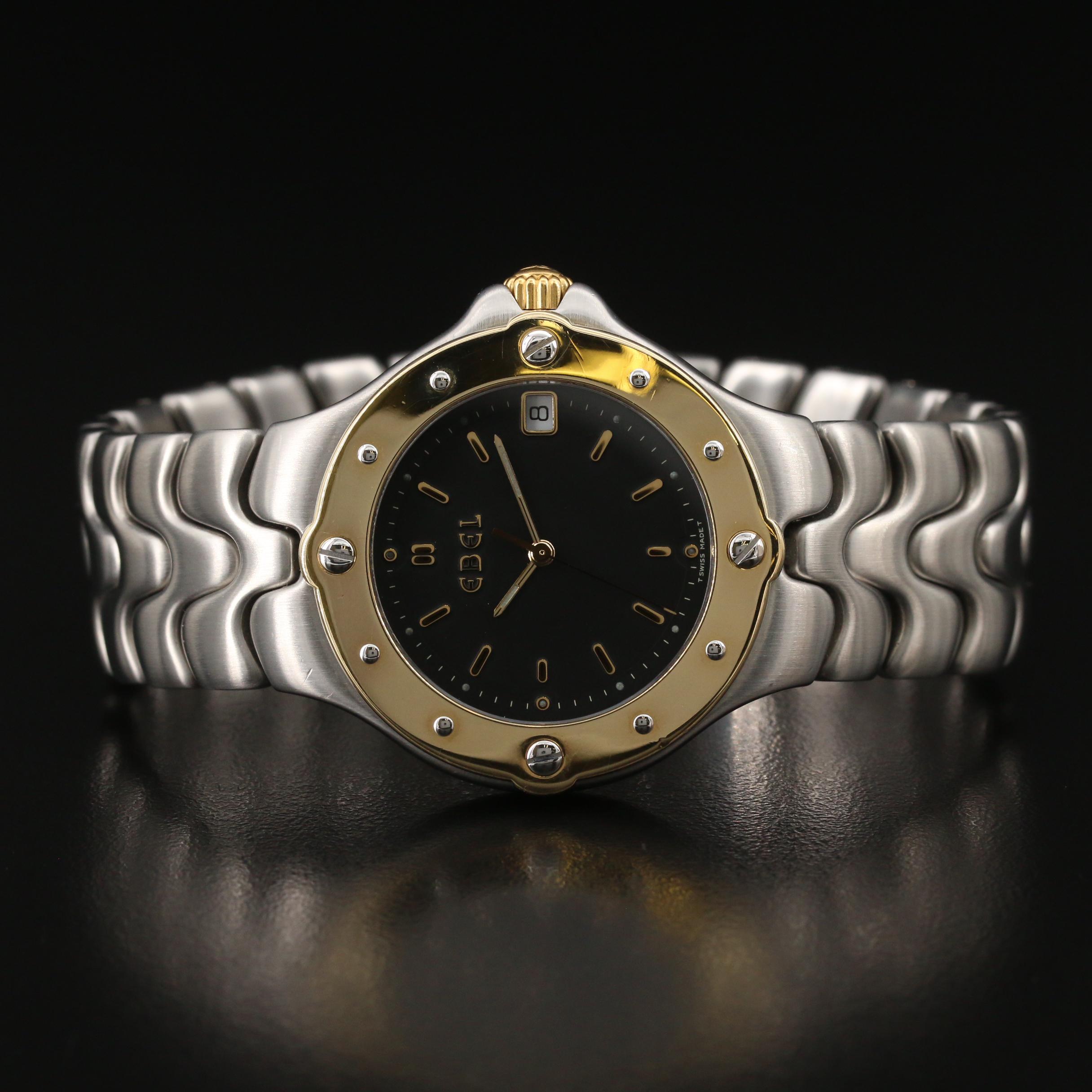 Ebel Sportswave 18K Yellow Gold and Stainless Steel Quartz Watch