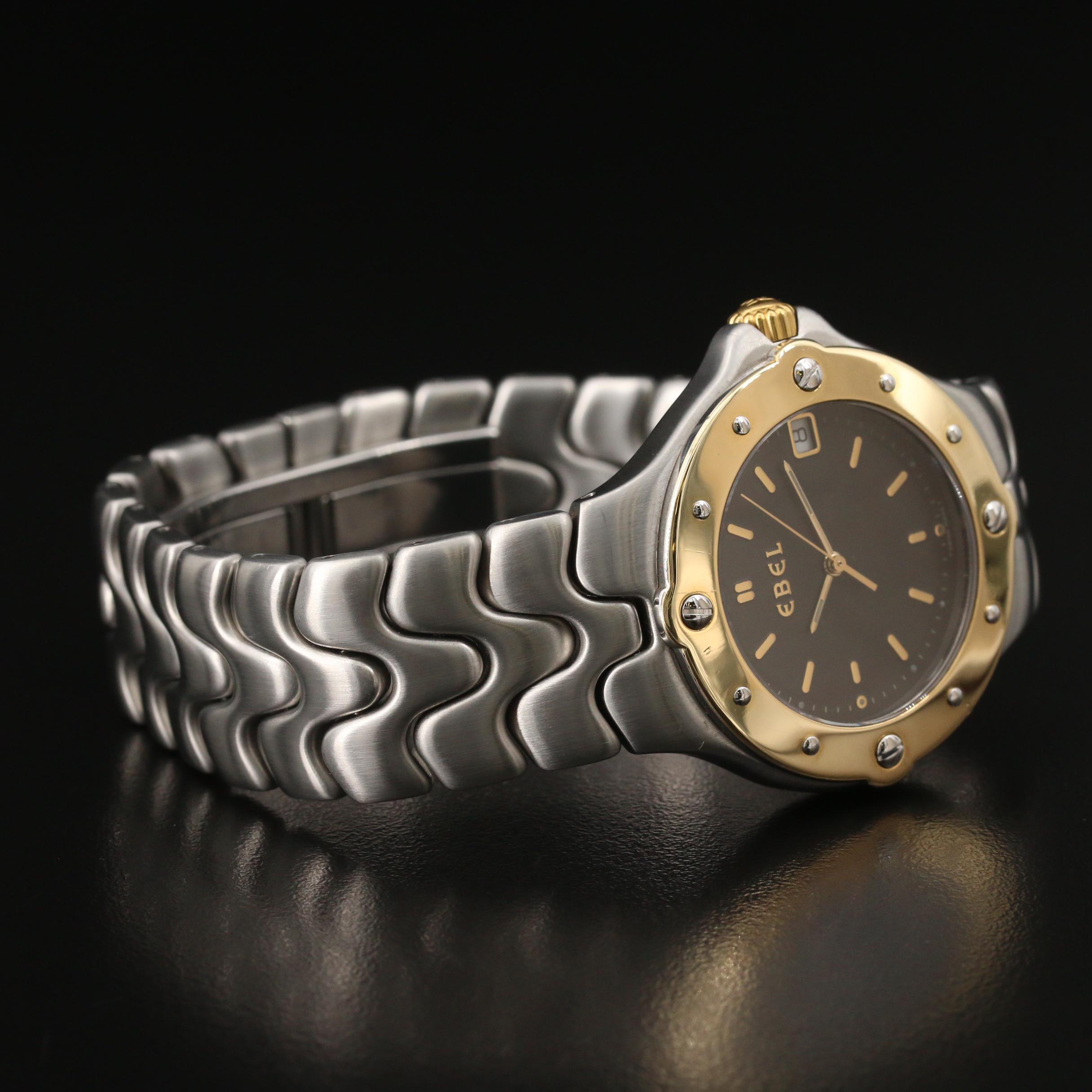 Ebel Sportswave 18K Yellow Gold and Stainless Steel Quartz Watch