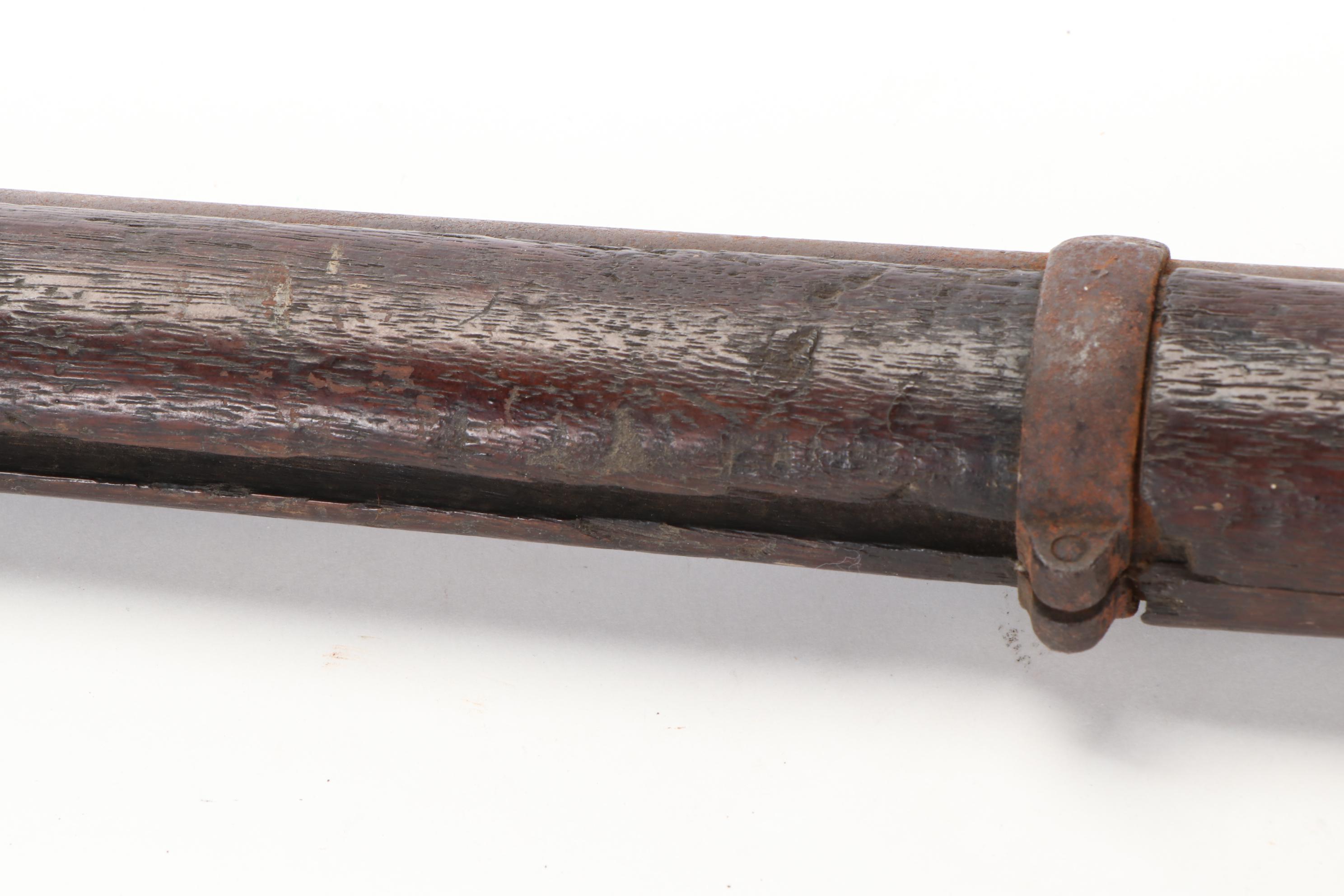 Black Powder Flintlock Musket with Walnut Stock,  Mid-19th Century