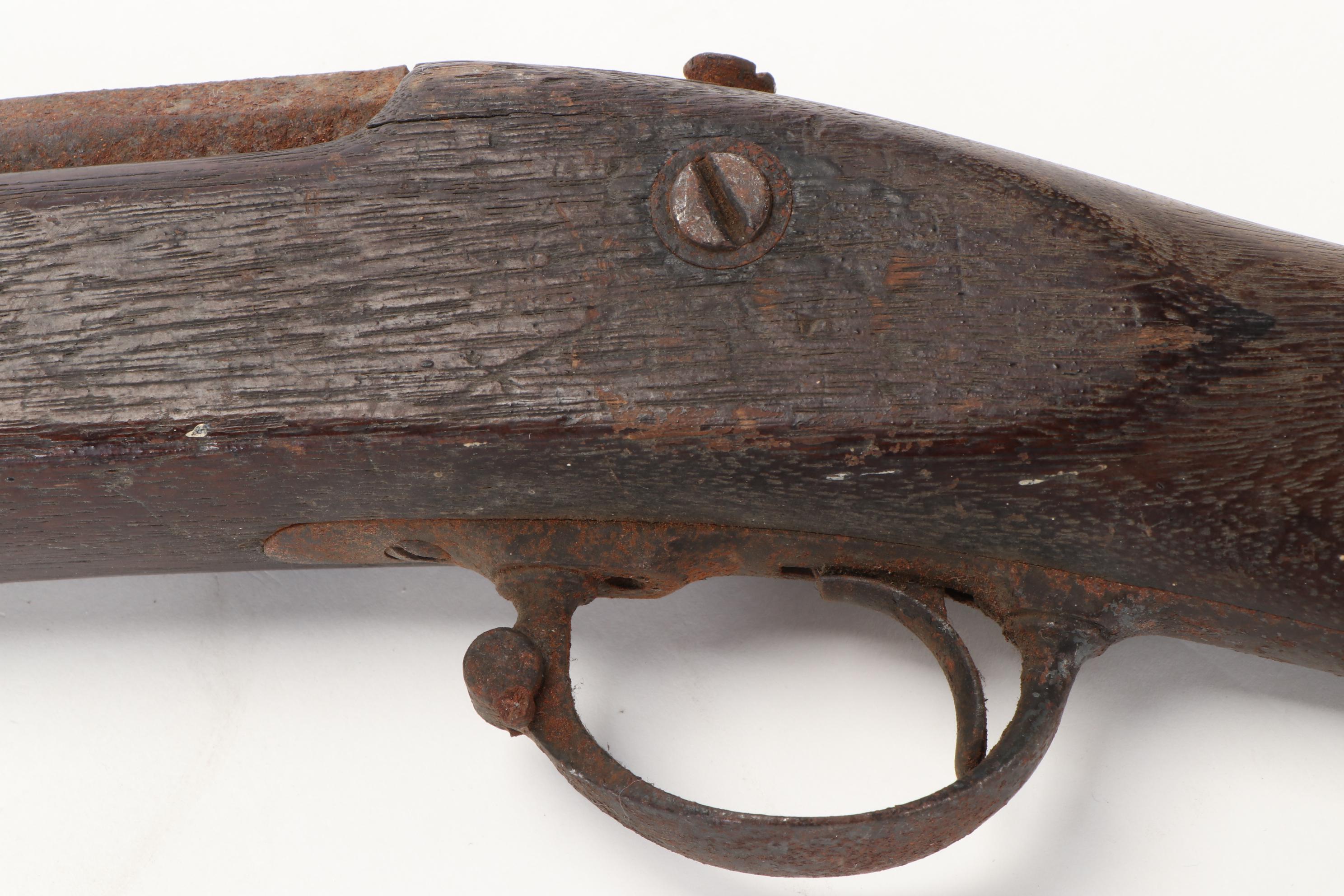 Black Powder Flintlock Musket with Walnut Stock,  Mid-19th Century
