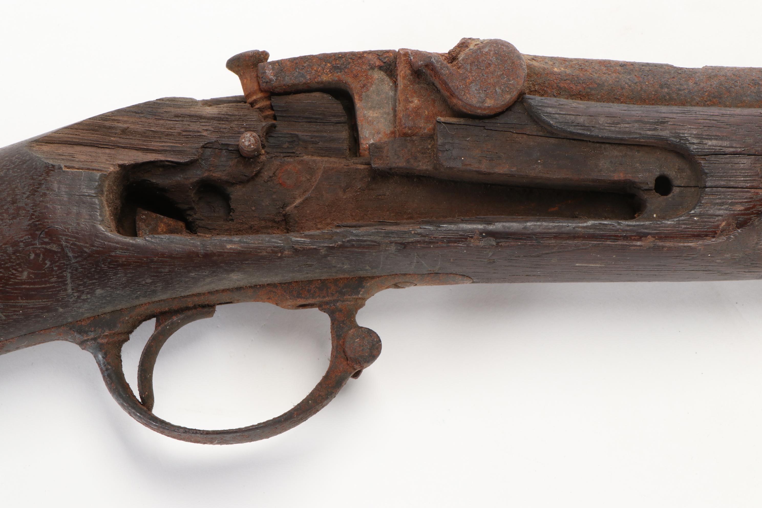 Black Powder Flintlock Musket with Walnut Stock,  Mid-19th Century