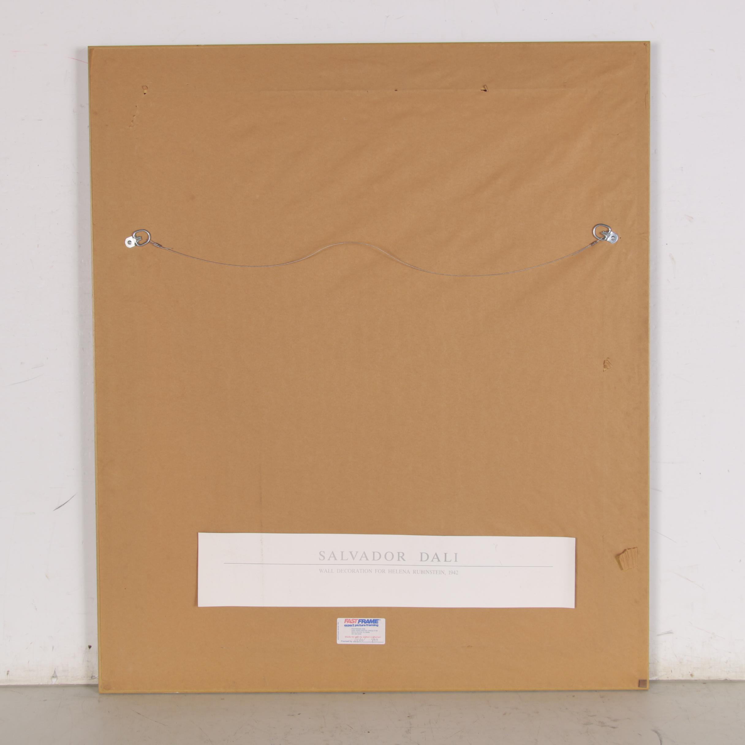 Offset Lithograph after Salvador Dalí "Wall Decoration for Helena Rubinstein"