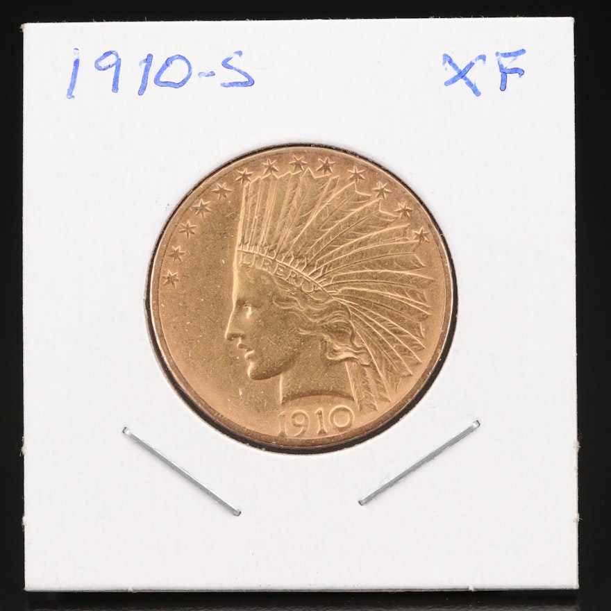 1910-S Indian Head $10 Gold Eagle