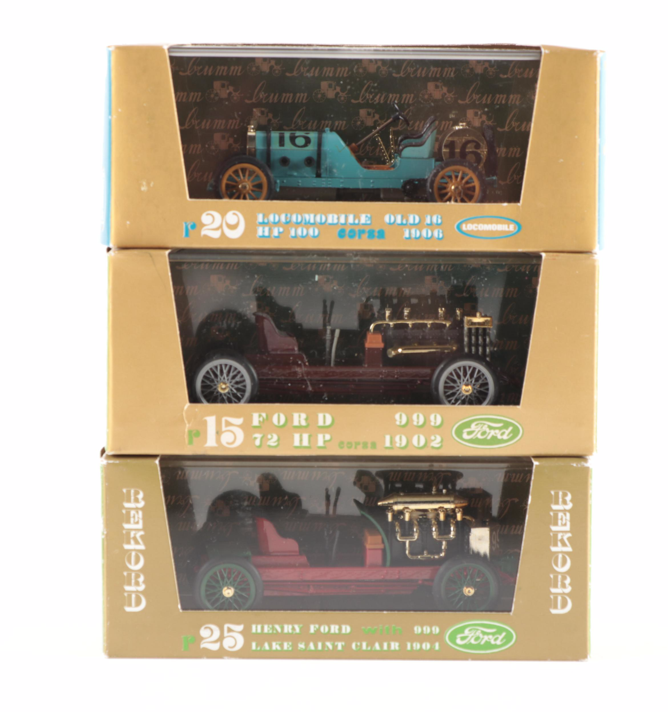 Brumm "Serie Oro" Die Cast Model Cars, Including Fiat, Lancia, and More