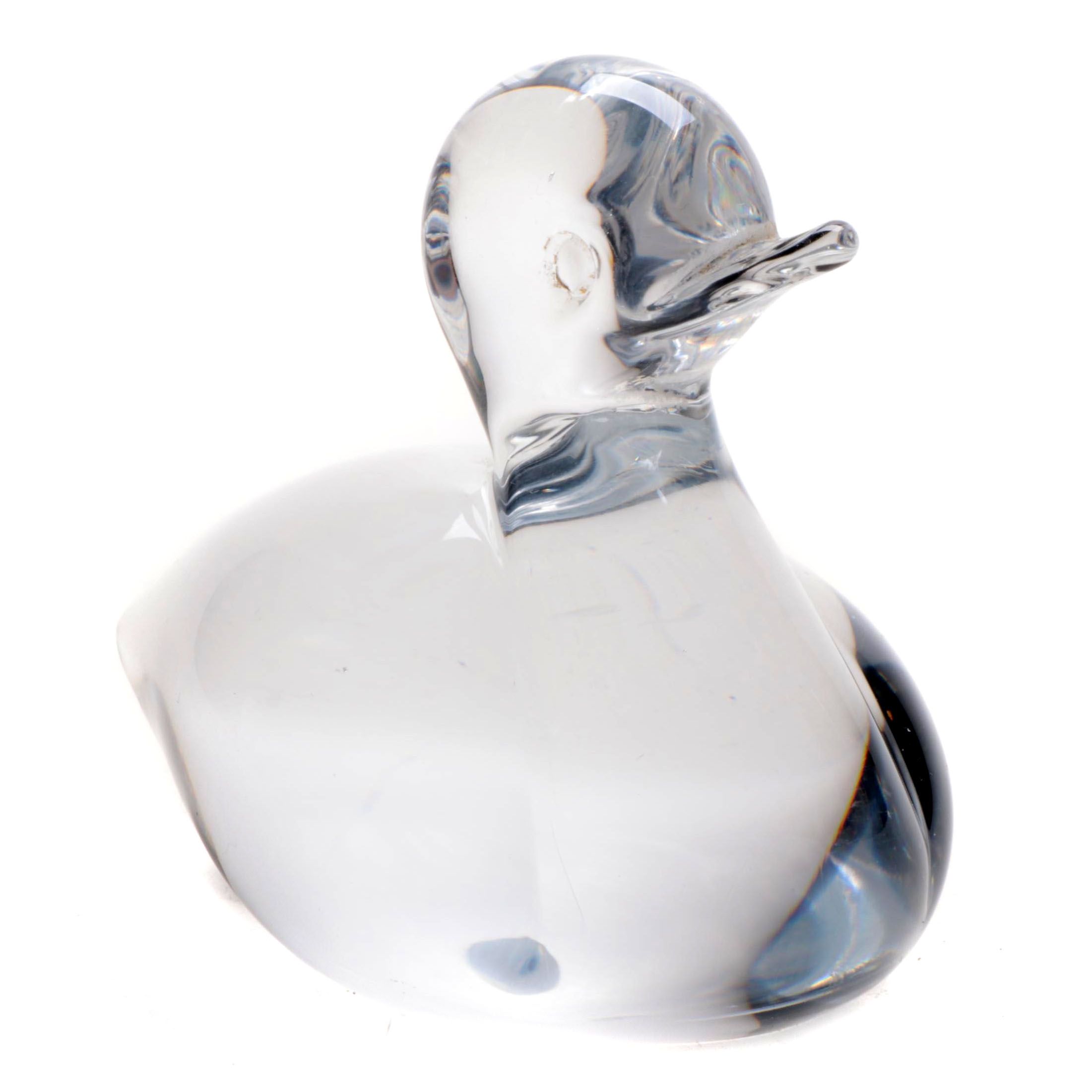 Marcolin Swedish Crystal Duck Figurine