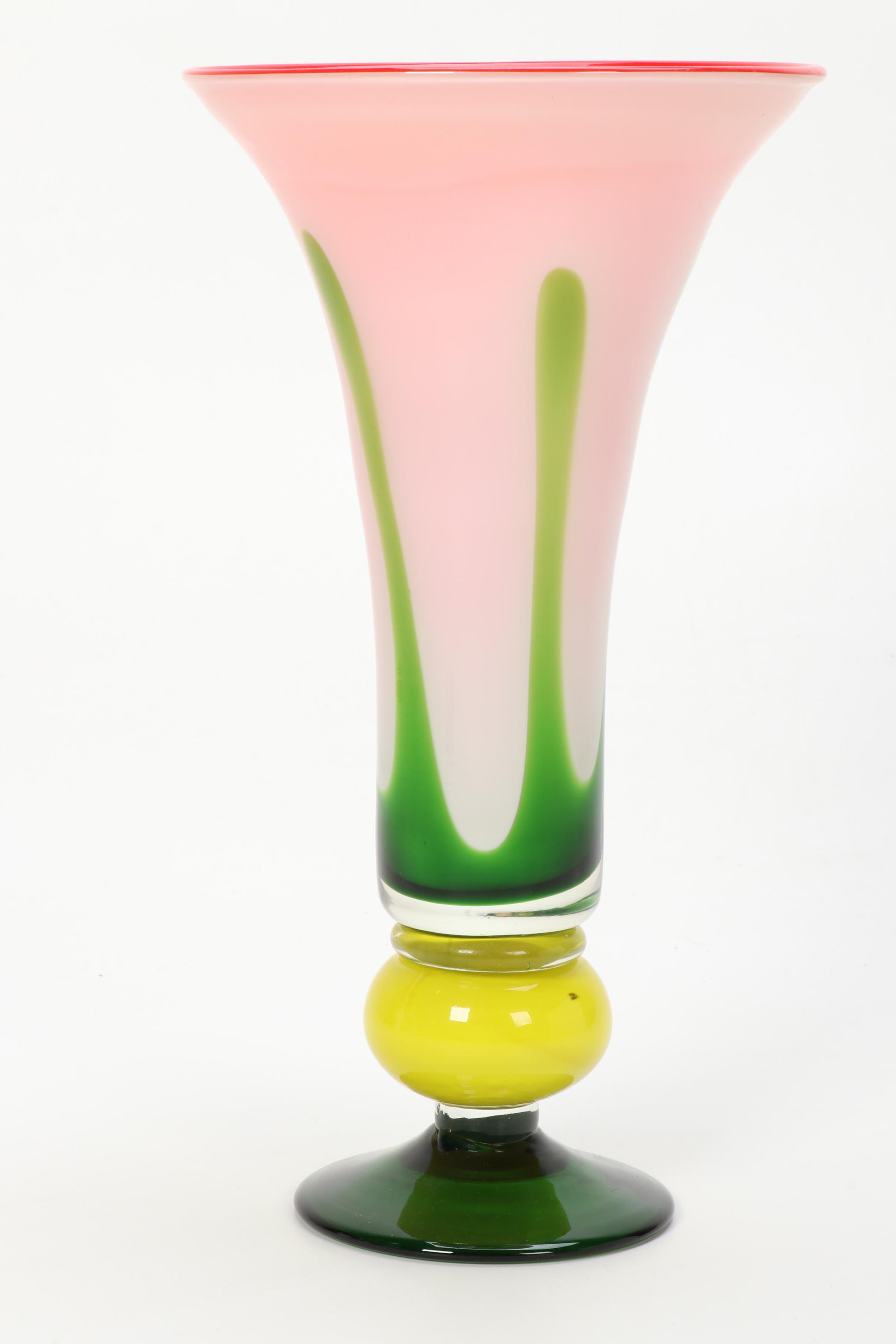 Blenko Cased Art Glass Vase