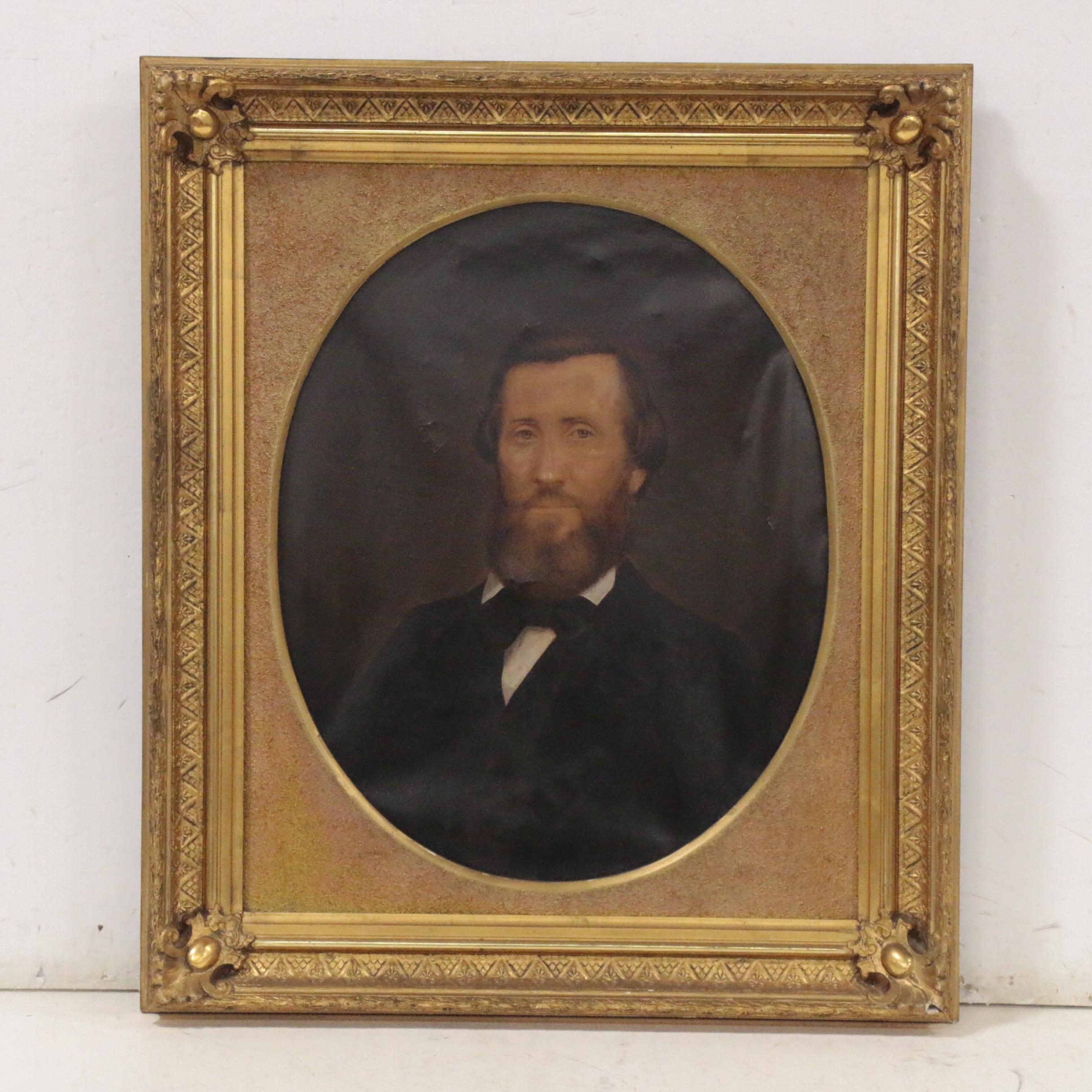 Marcus Mote Oil Portraits of Lady and Gentleman, 1862