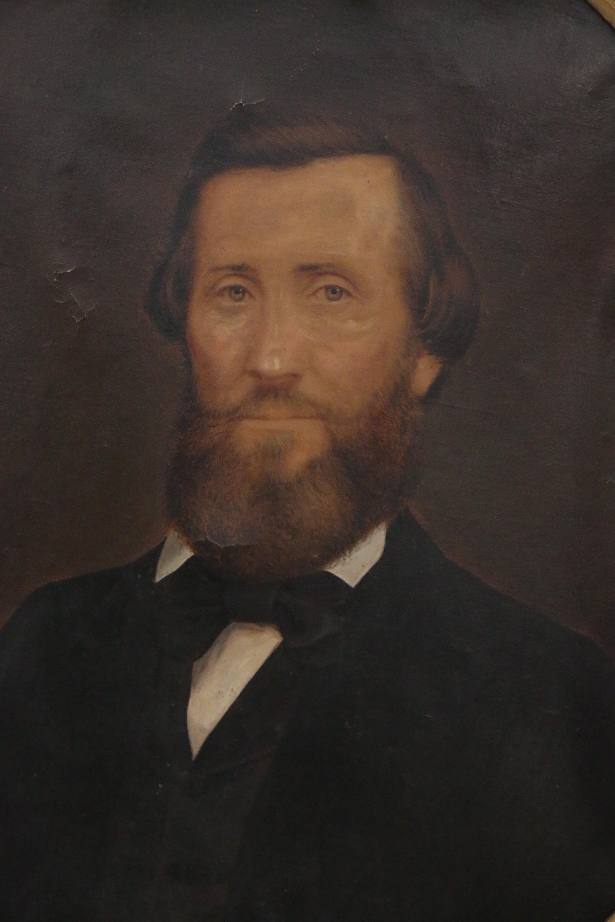 Marcus Mote Oil Portraits of Lady and Gentleman, 1862