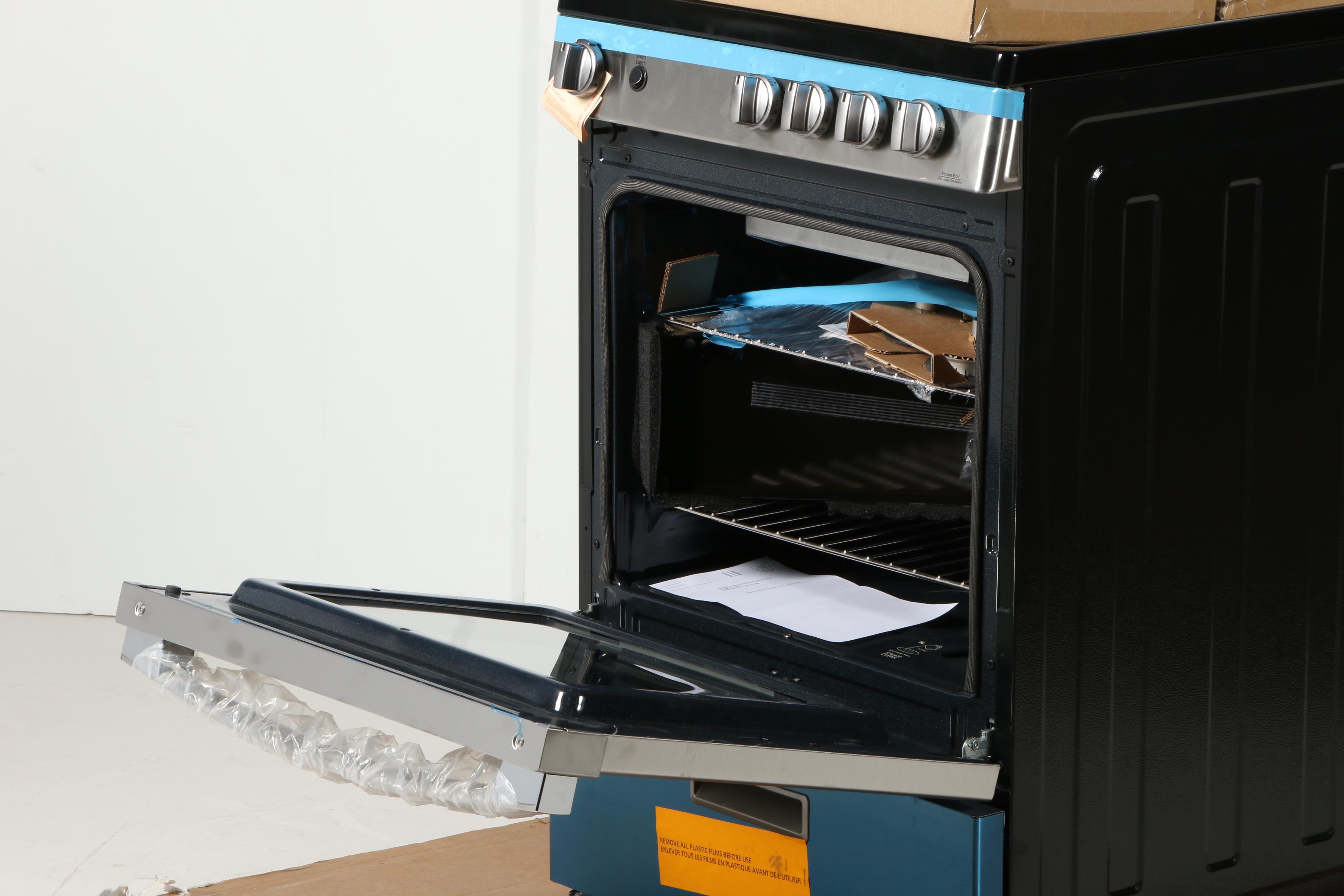 GE Stainless Steel 24" 2.9 Cu. Ft. Four-Burner Freestanding Gas Range