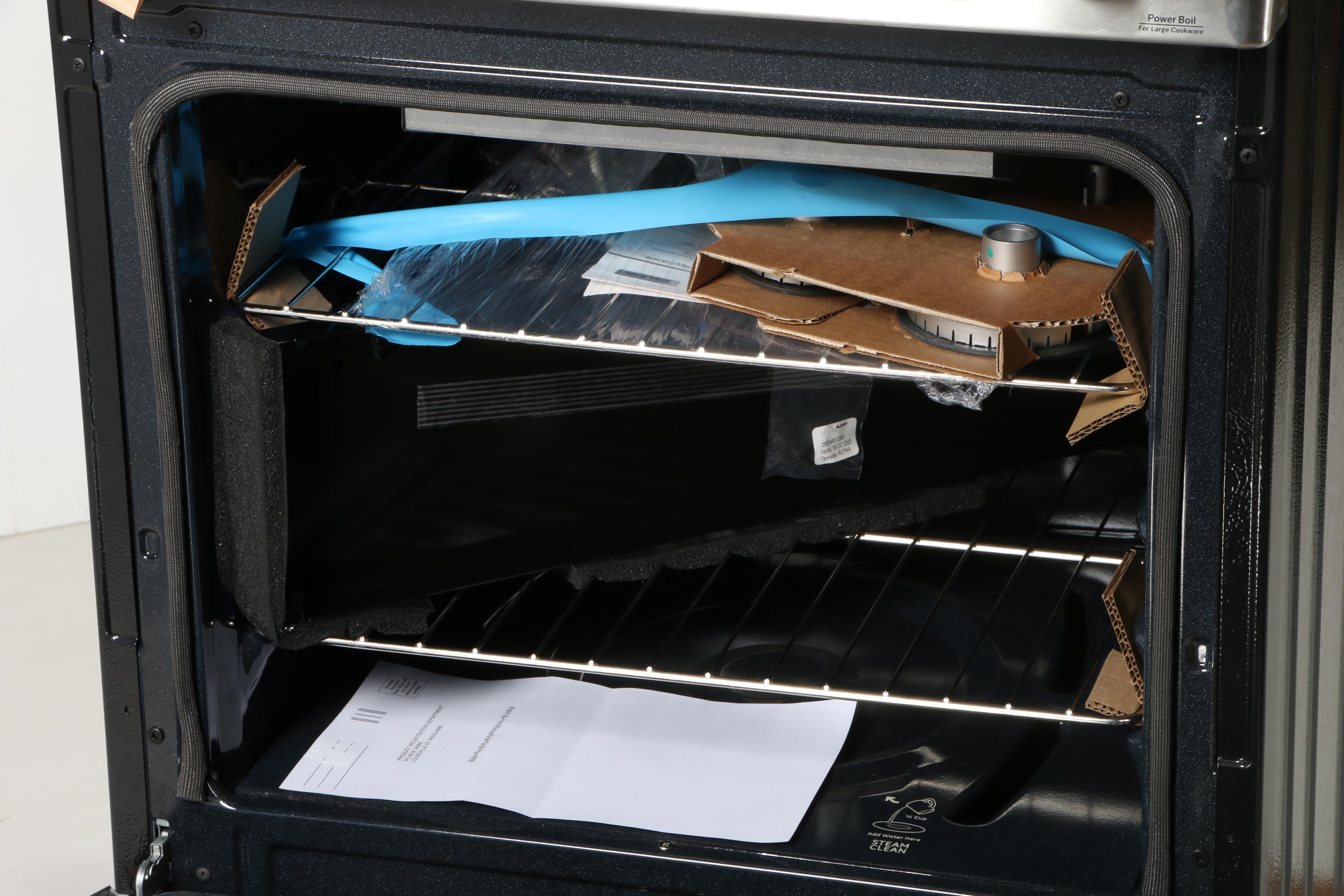 GE Stainless Steel 24" 2.9 Cu. Ft. Four-Burner Freestanding Gas Range