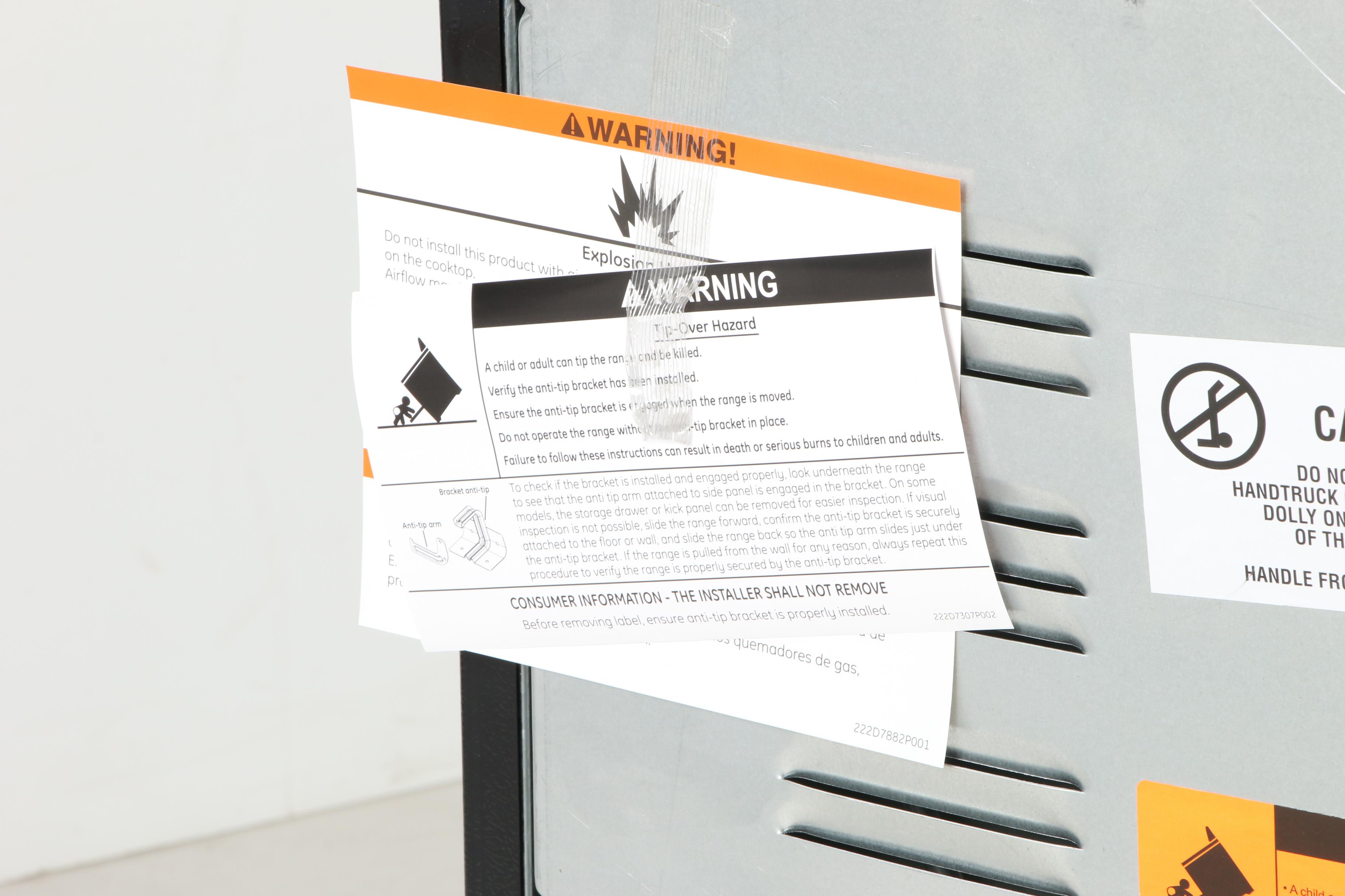 GE Stainless Steel 24" 2.9 Cu. Ft. Four-Burner Freestanding Gas Range