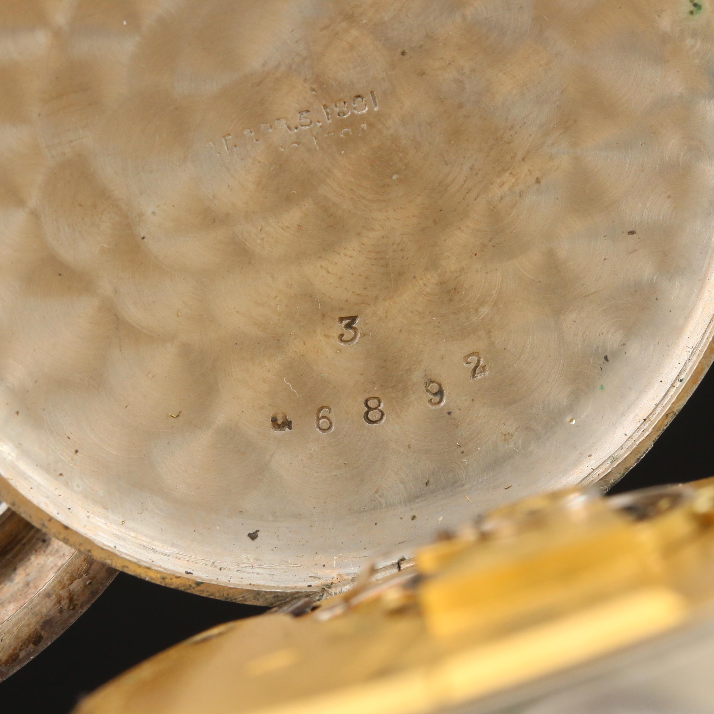 Vintage AWC Waltham Coin Silver Pocket Watch