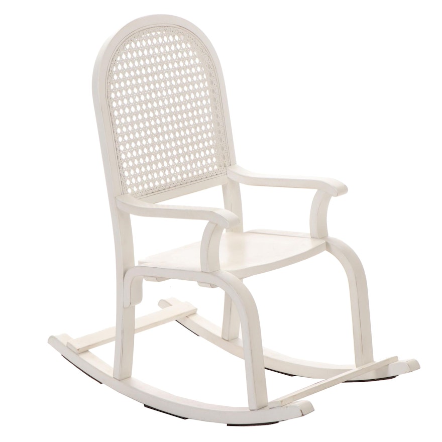 Pottery Barn Kids Painted Rocking Chair with Caned Back