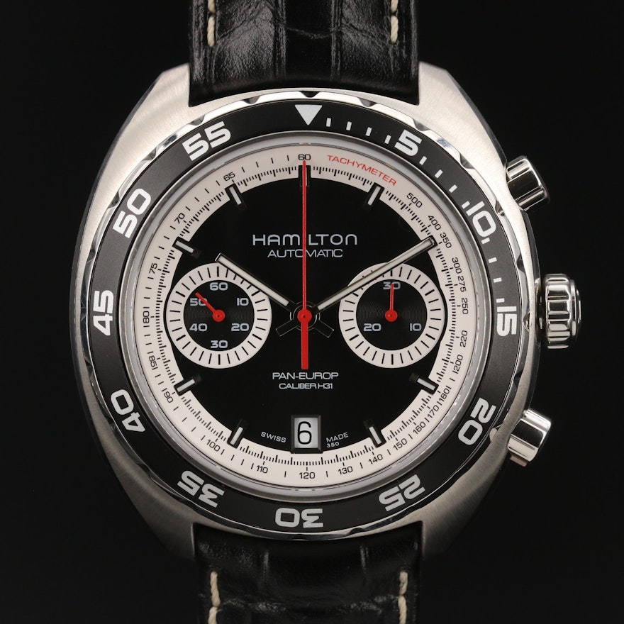 Hamilton Pan-Europ Chronograph Stainless Steel Automatic Wristwatch