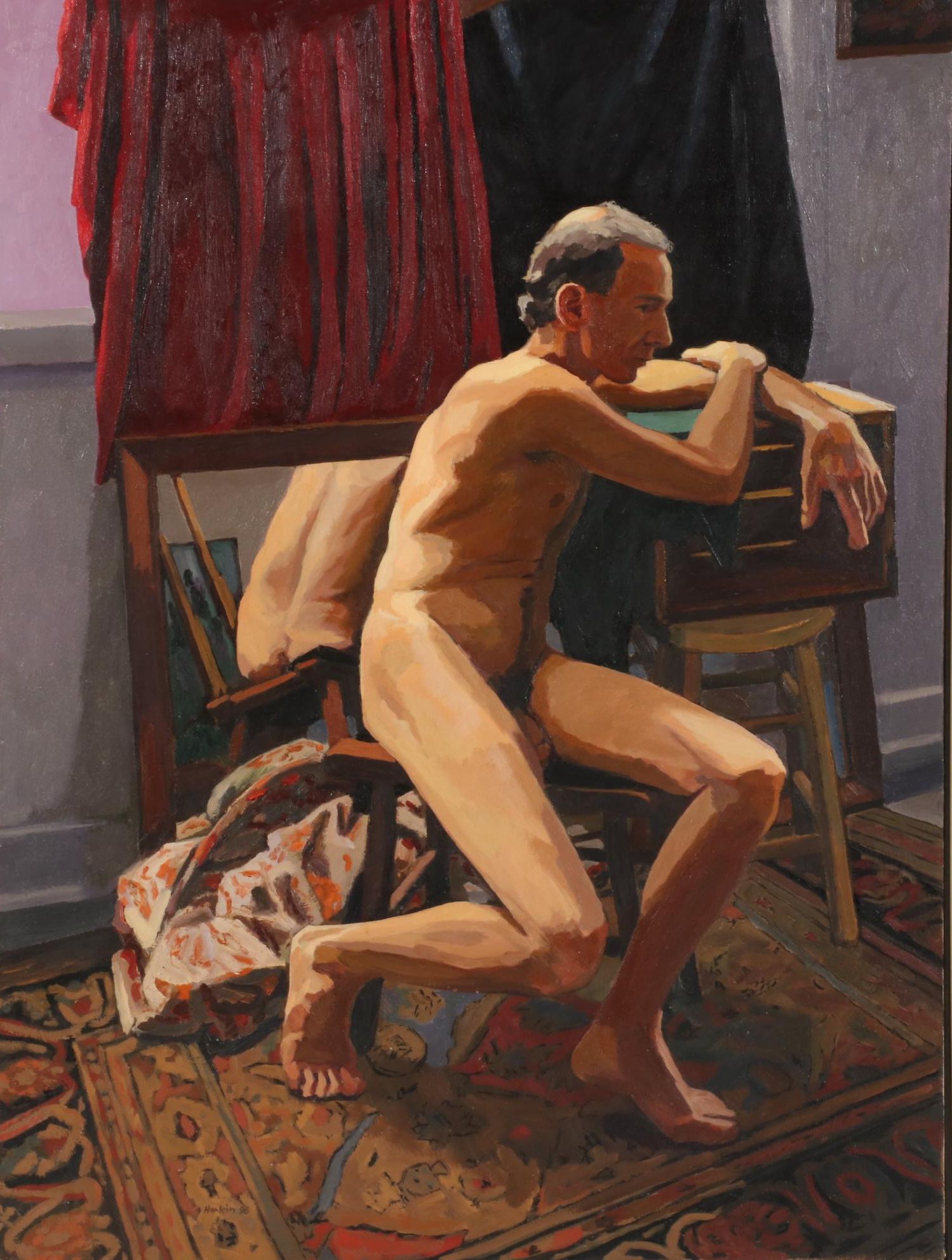 Stephen Hankin Oil Painting "Mark the Model," 1996