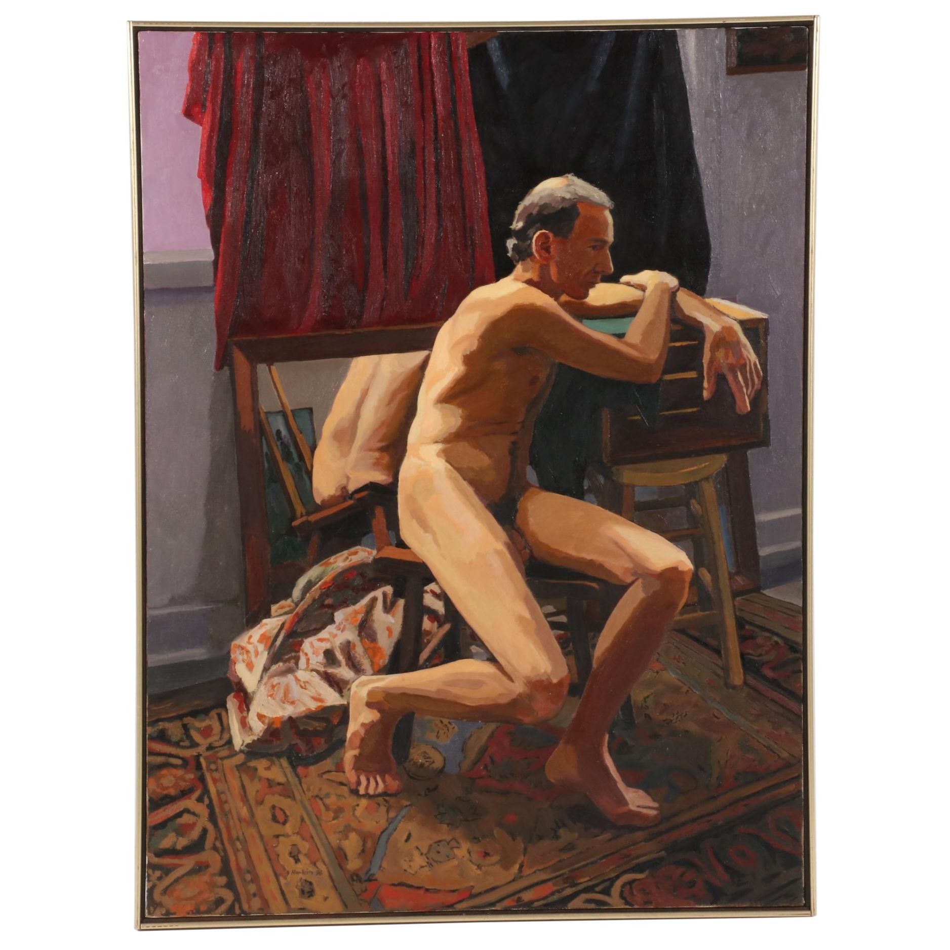 Stephen Hankin Oil Painting "Mark the Model," 1996