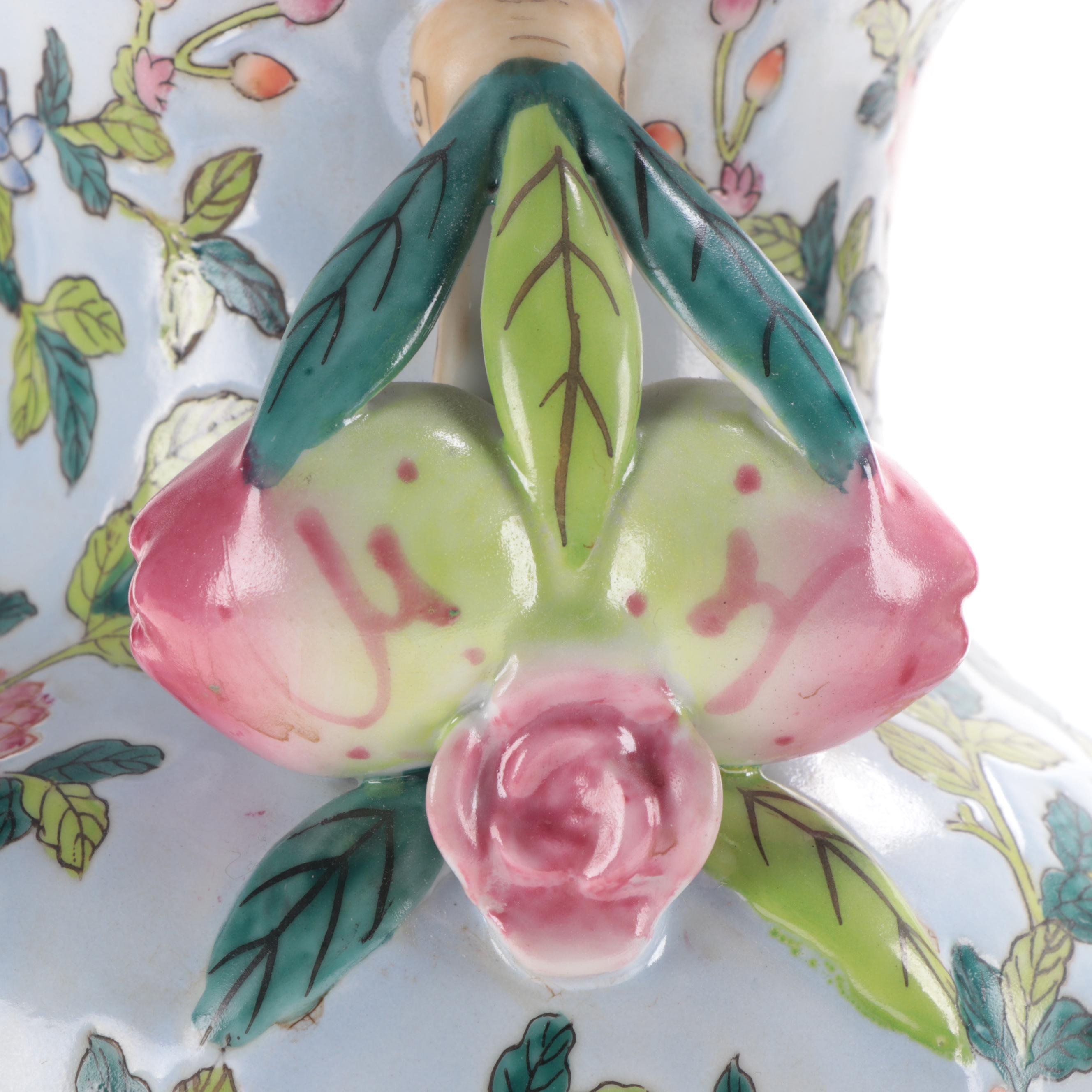 Andrea by Sadek Porcelain Vases with Floral Motif