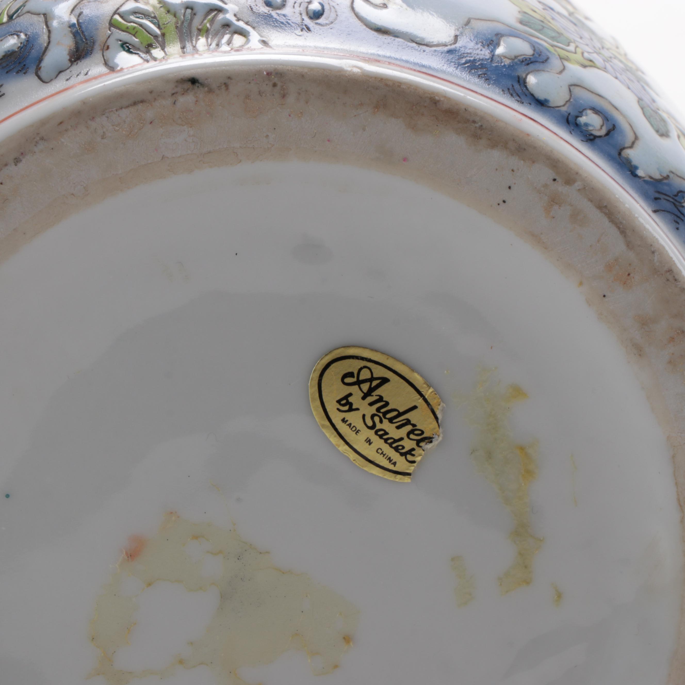 Andrea by Sadek Porcelain Vases with Floral Motif