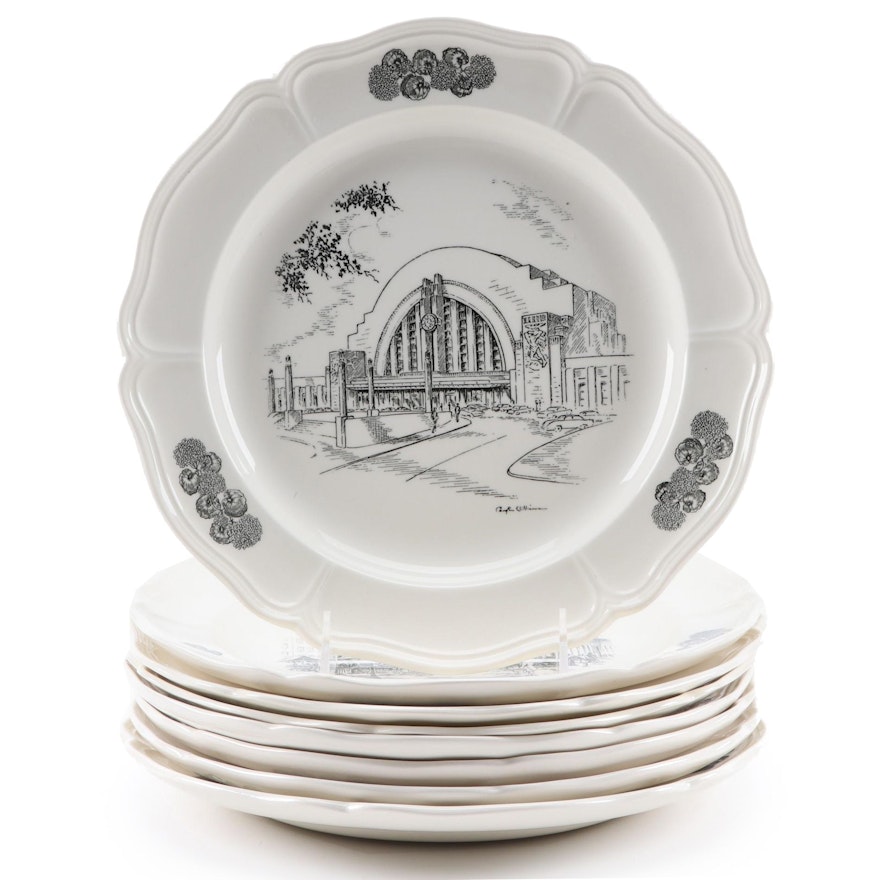 Wedgwood Caroline Williams "Scenes of Cincinnati" Ceramic Dinner Plates