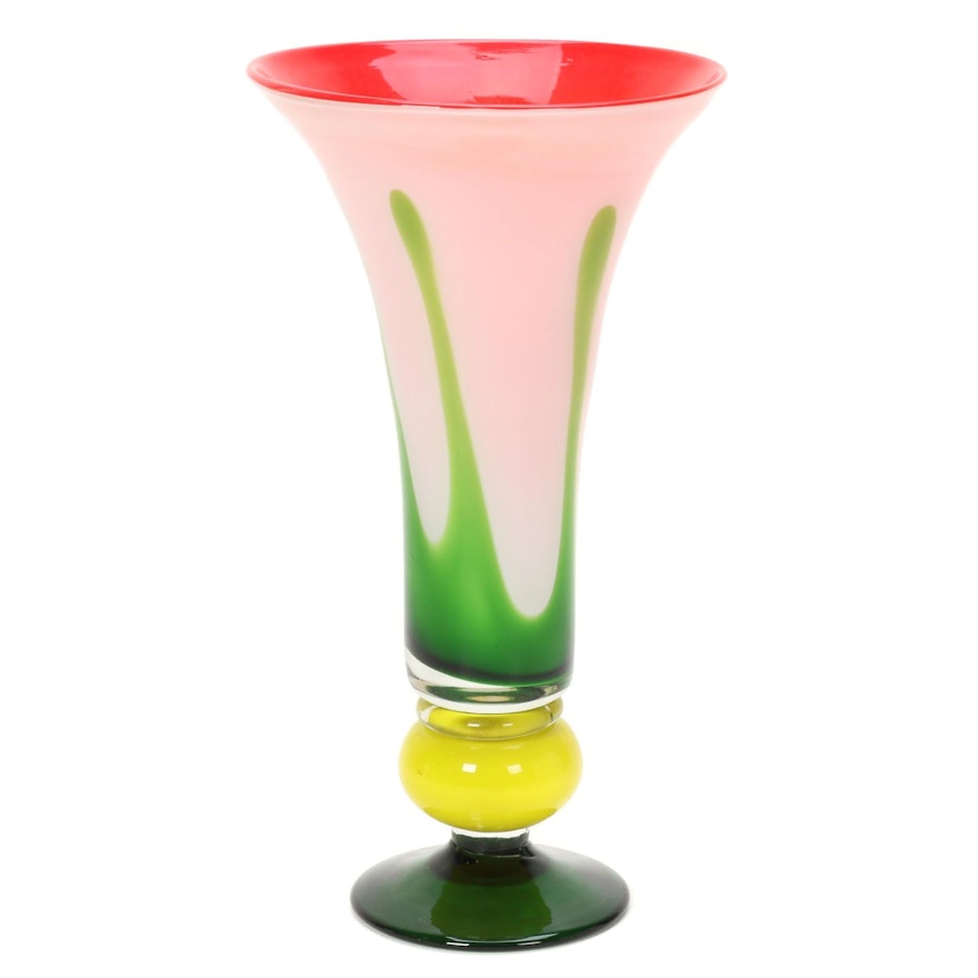 Blenko Cased Art Glass Vase