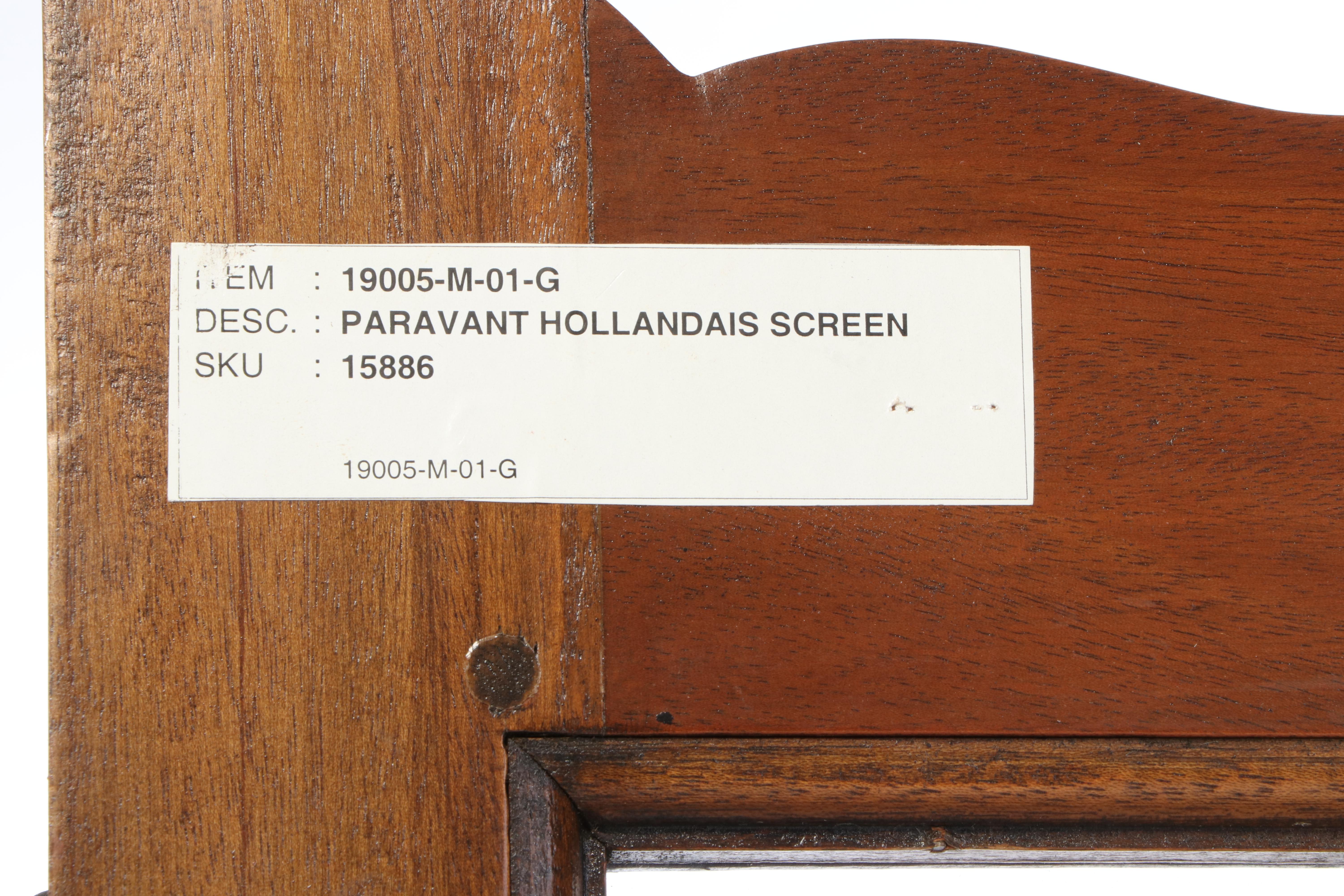 Marie Albert Furniture "Paravant Hollandais" Wood and Glass Room Divider