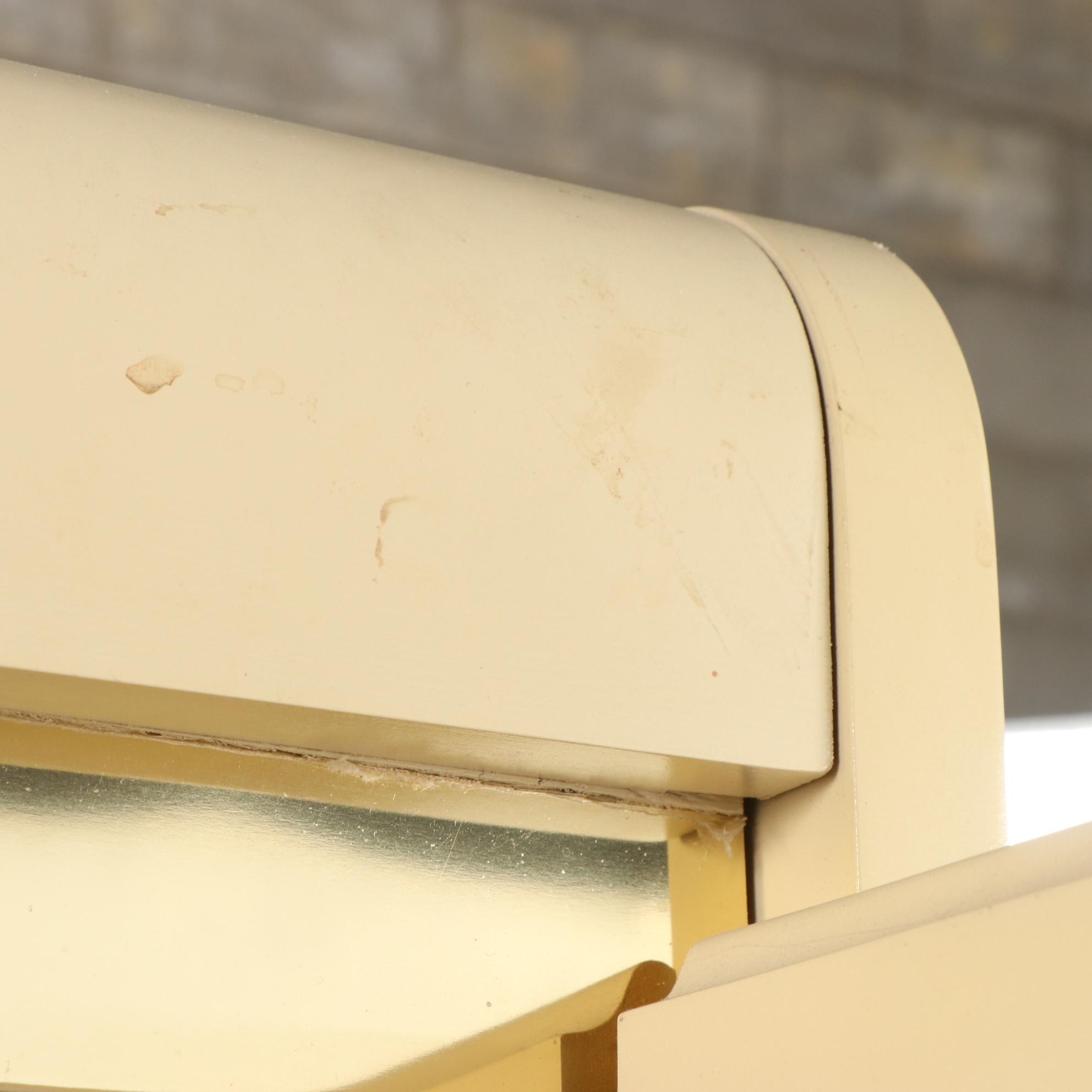 Lane Art Deco Style Lacquered Wood and Brass Wardrobe Cabinet, 1980s