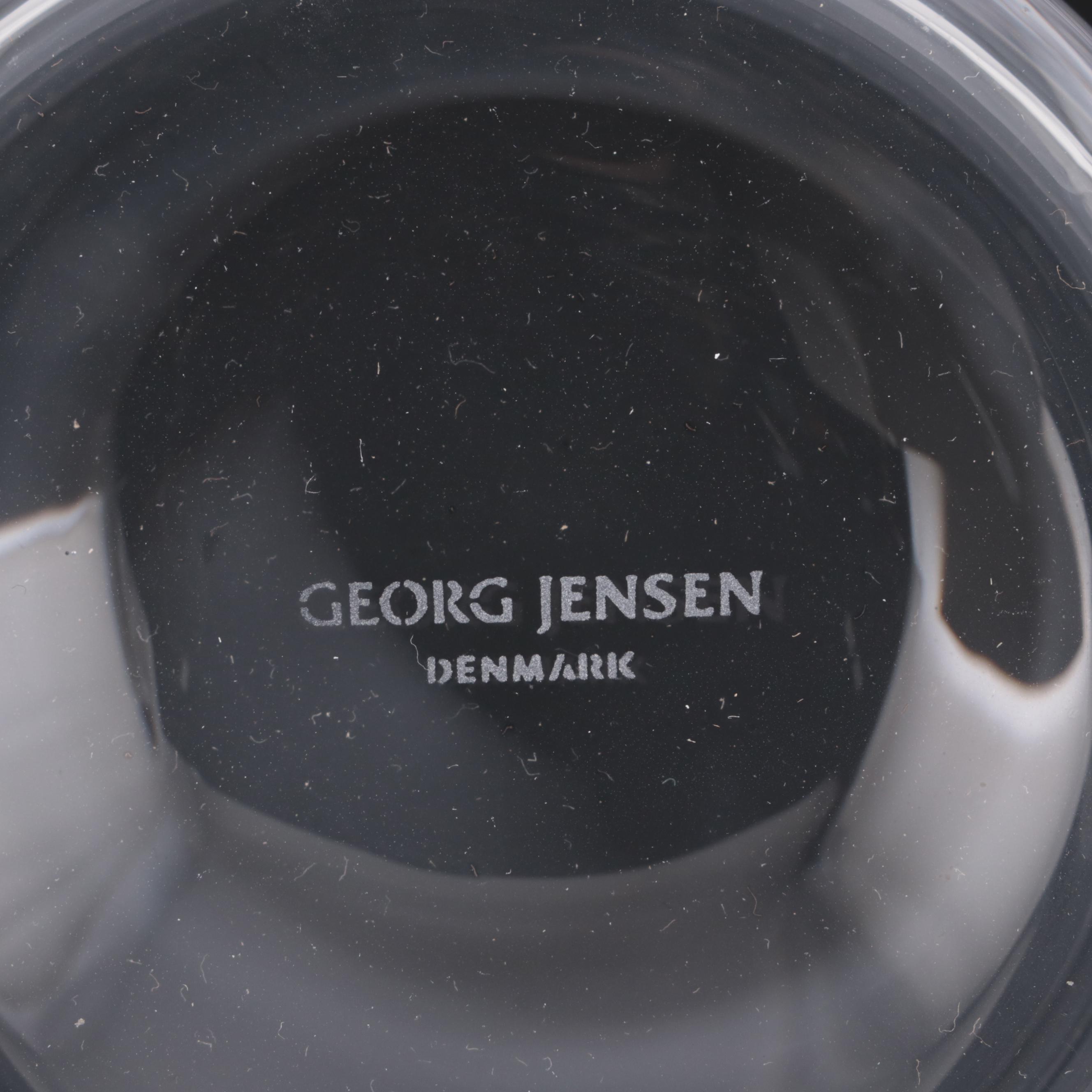 Georg Jensen "Alfredo" Stainless Steel Cheese Knives with "Barbry" Glass Carafe