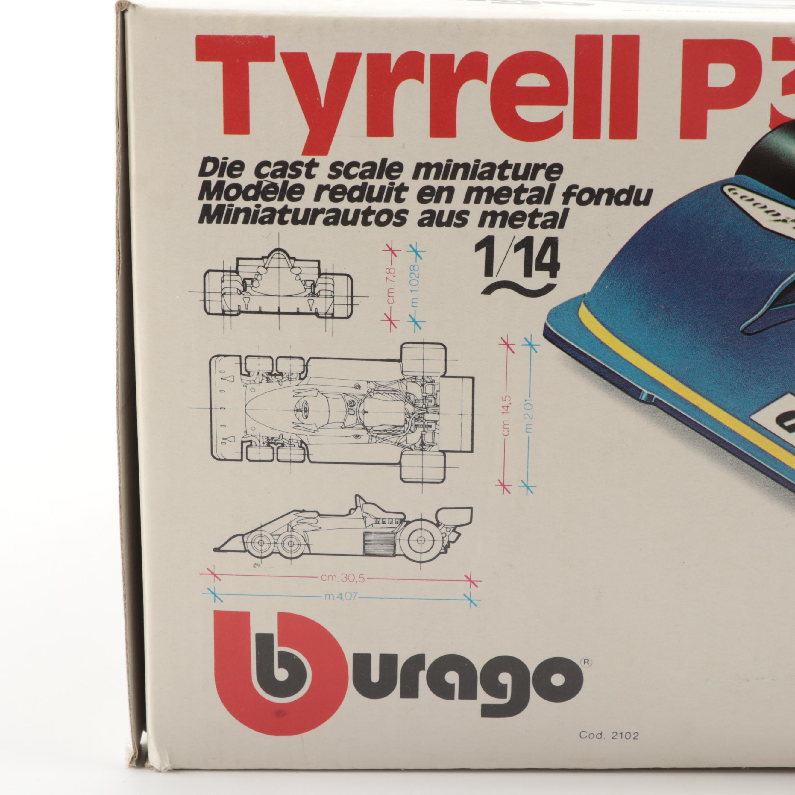Bburago Die Cast Tyrrell "Six-Wheeler" Race Car with Nichimo Lotus Car Kit