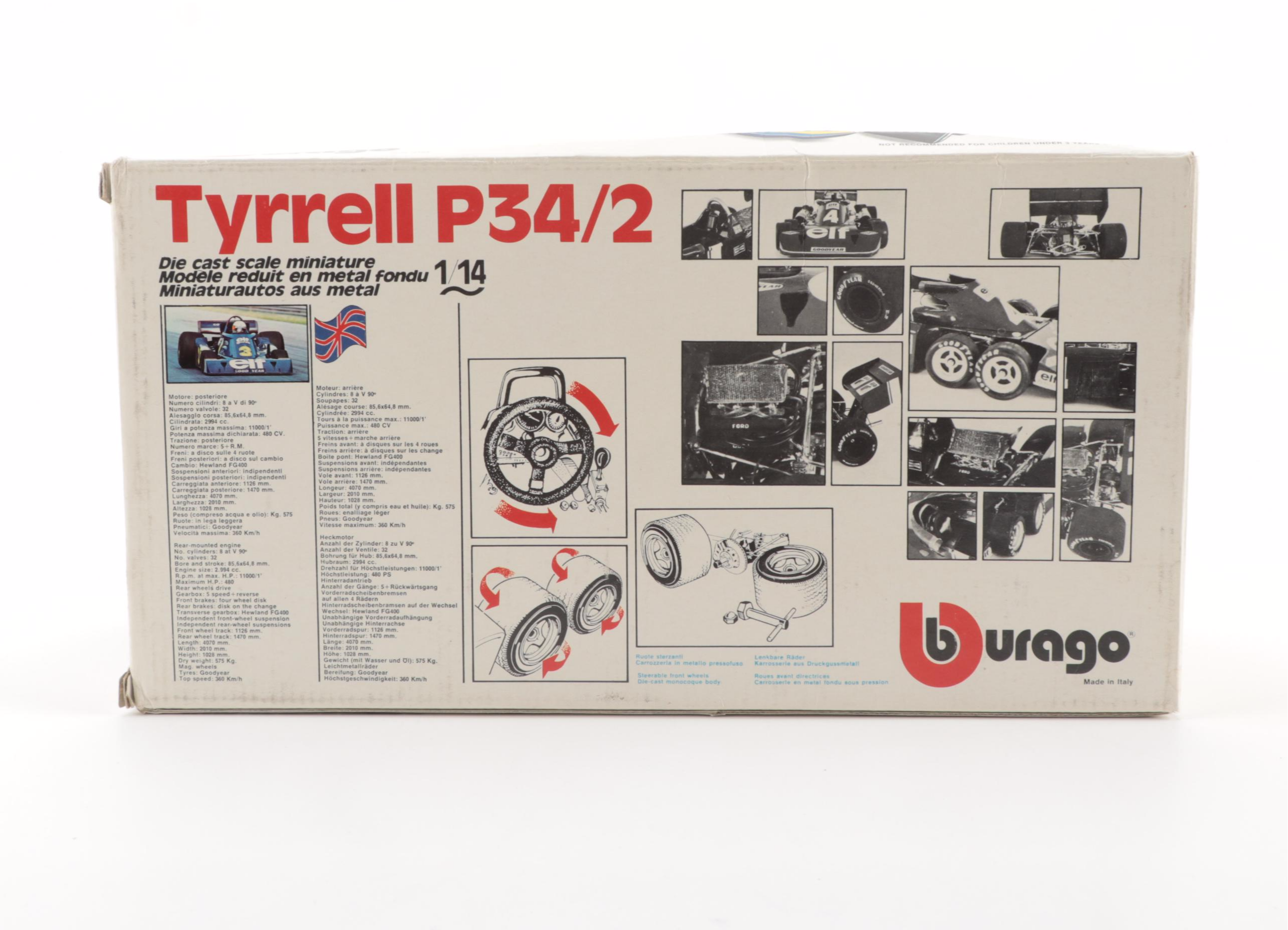 Bburago Die Cast Tyrrell "Six-Wheeler" Race Car with Nichimo Lotus Car Kit
