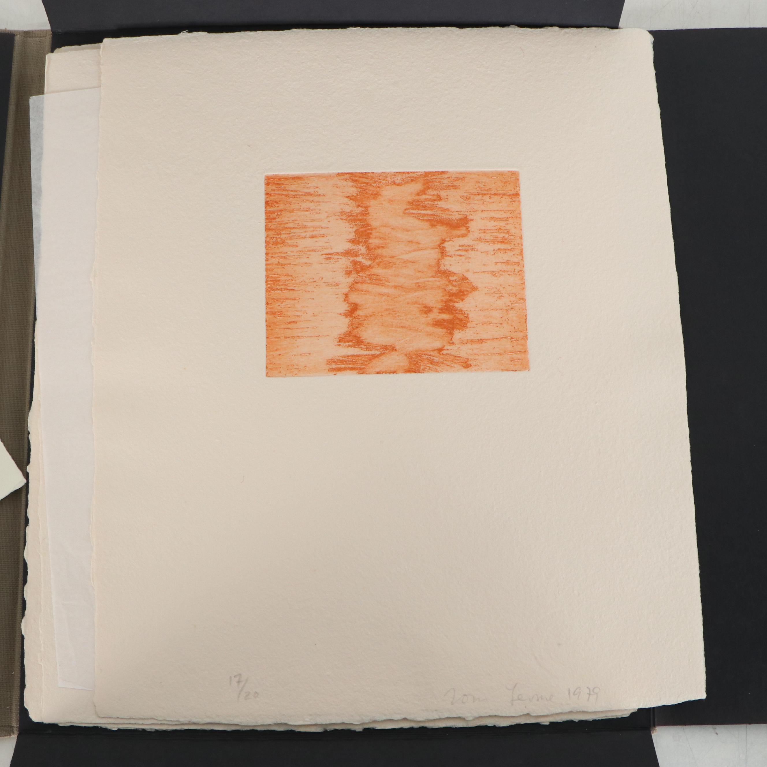 Tom Levine Portfolio of Abstract Aquatint Etchings, 1979