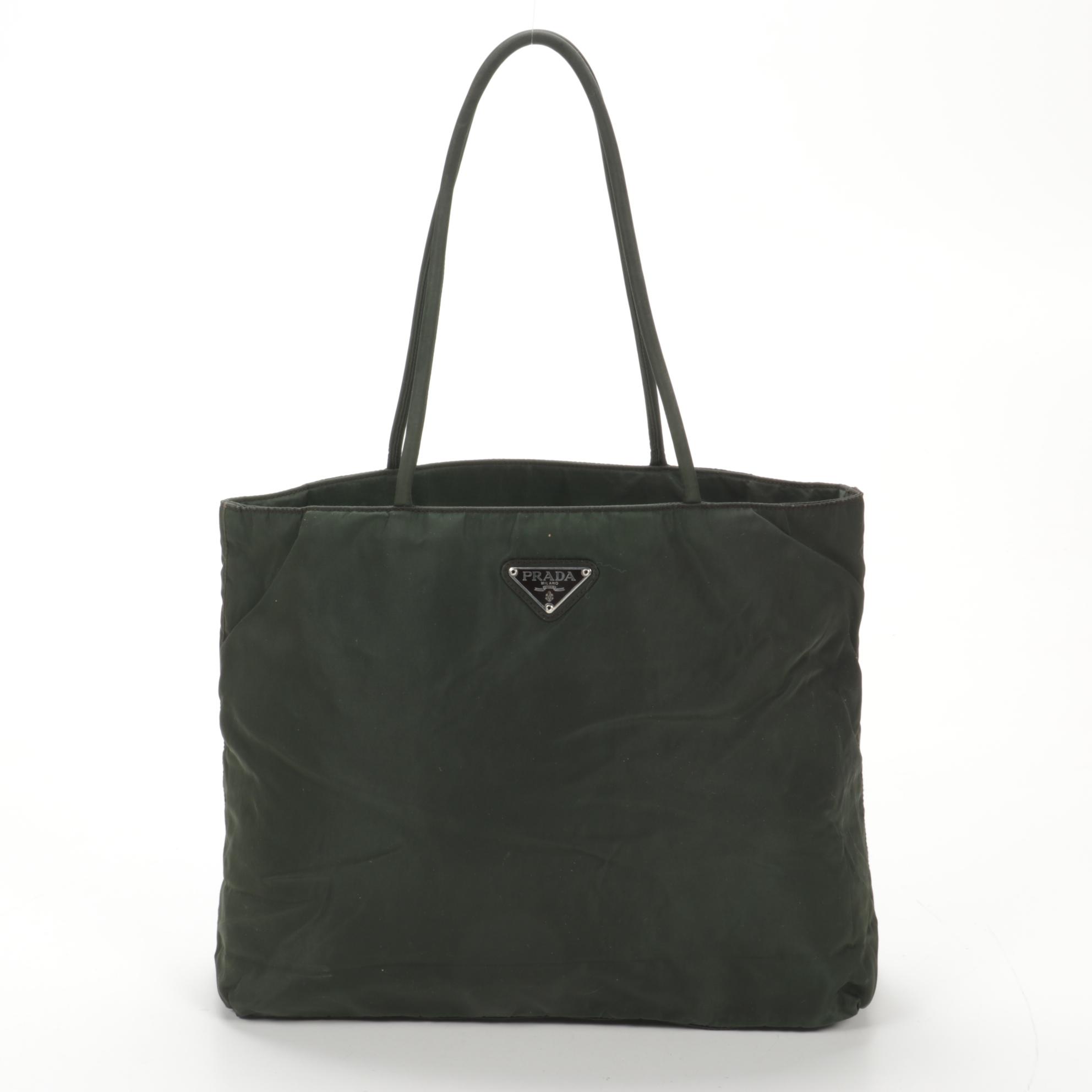 Prada Tote in Dark Green Tessuto Nylon