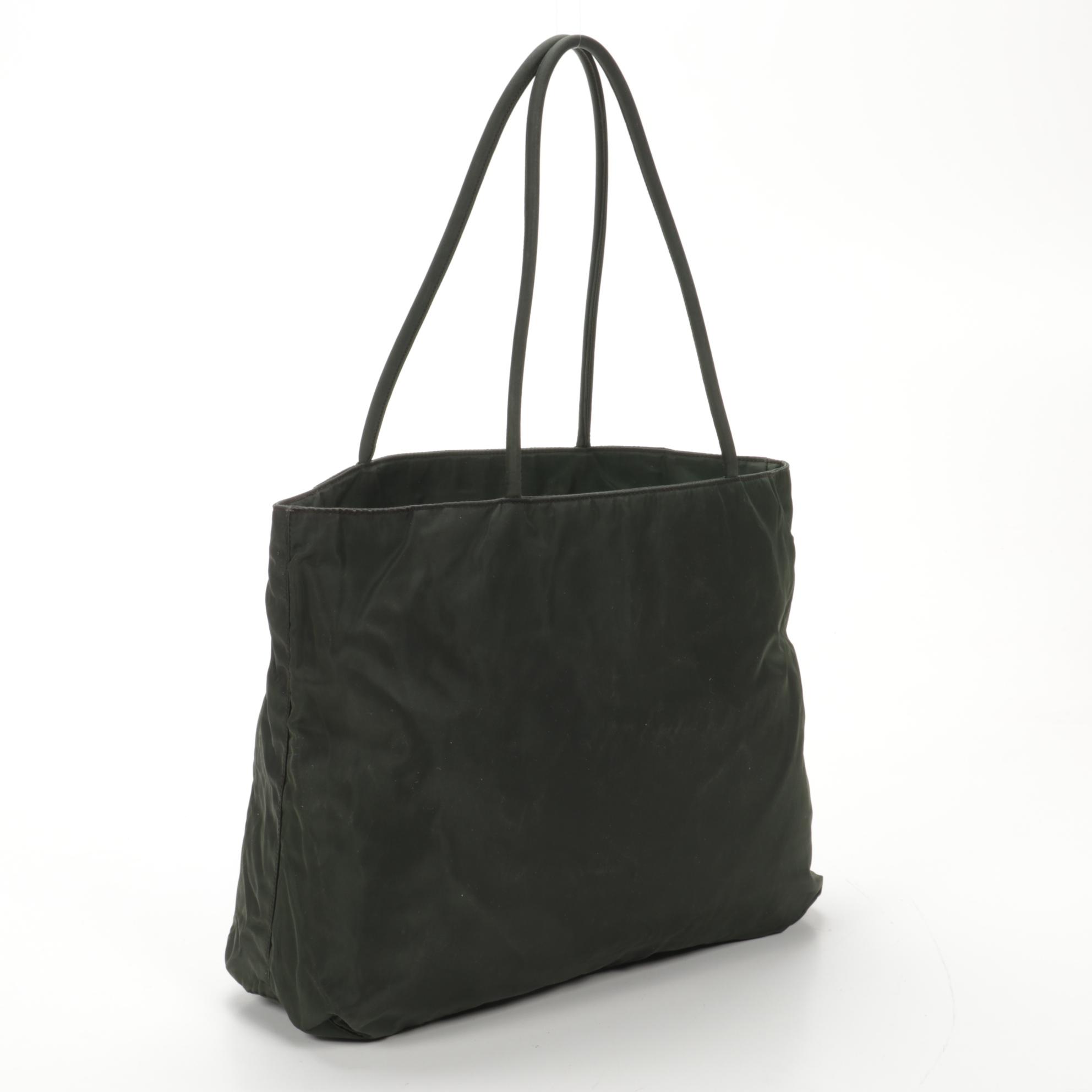 Prada Tote in Dark Green Tessuto Nylon
