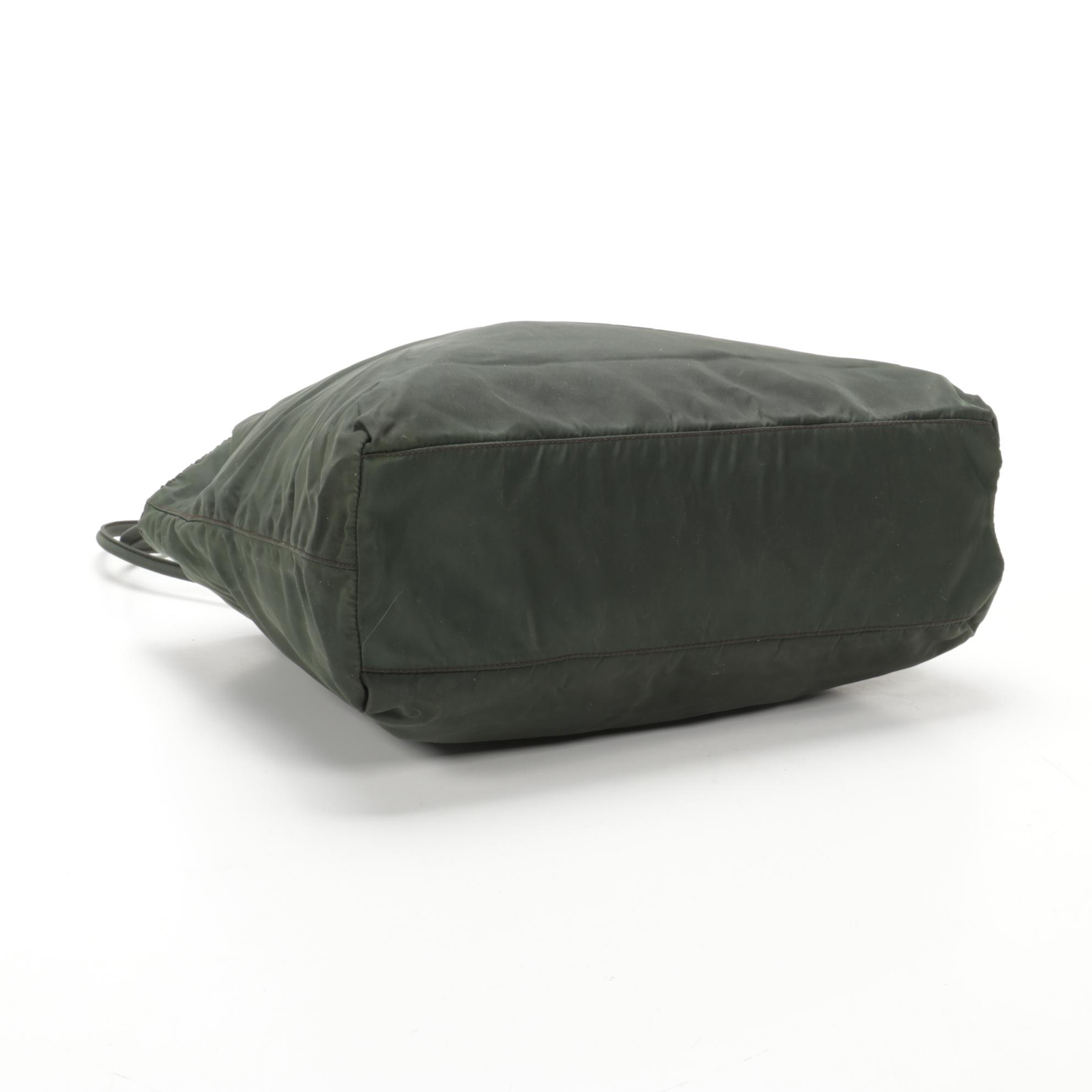 Prada Tote in Dark Green Tessuto Nylon