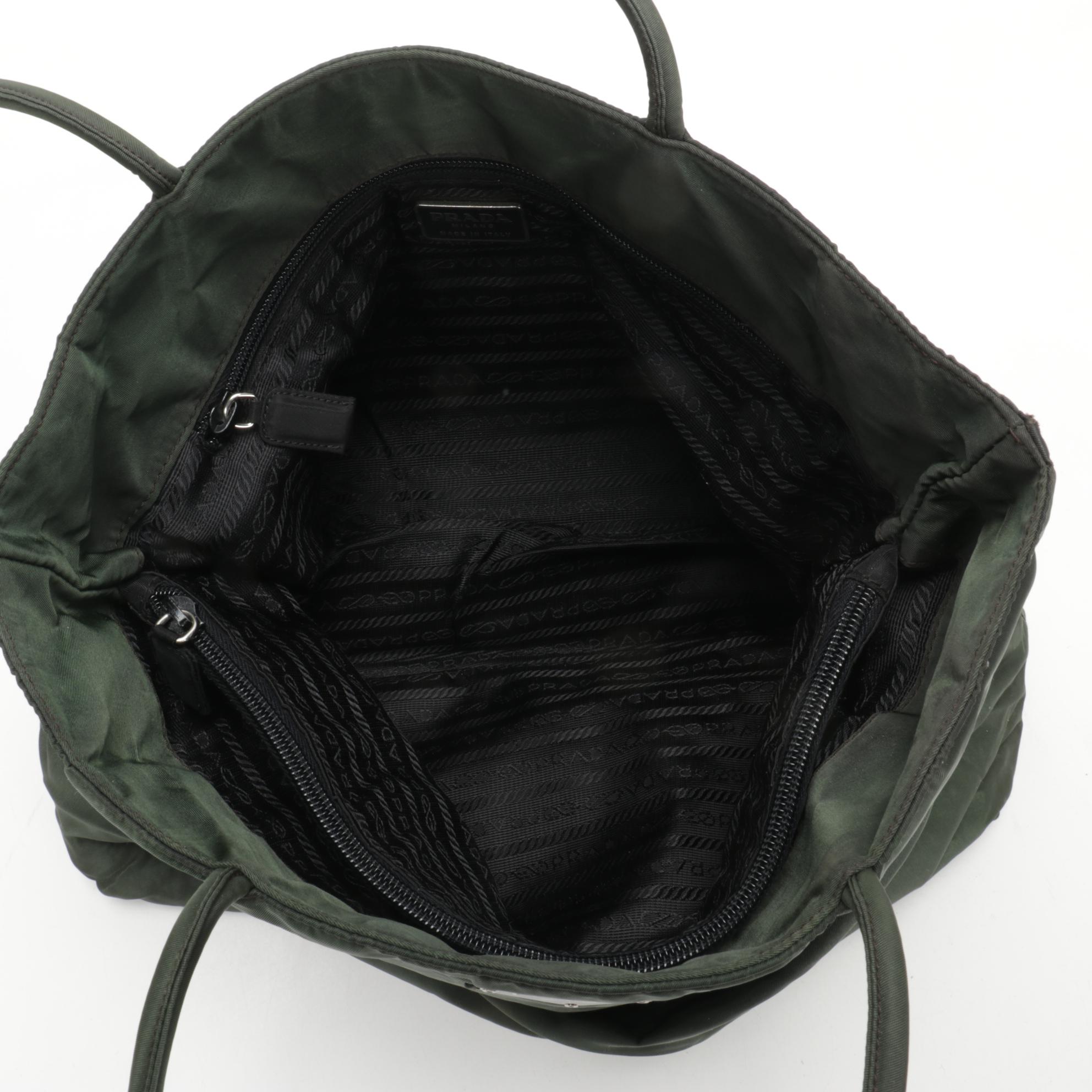 Prada Tote in Dark Green Tessuto Nylon