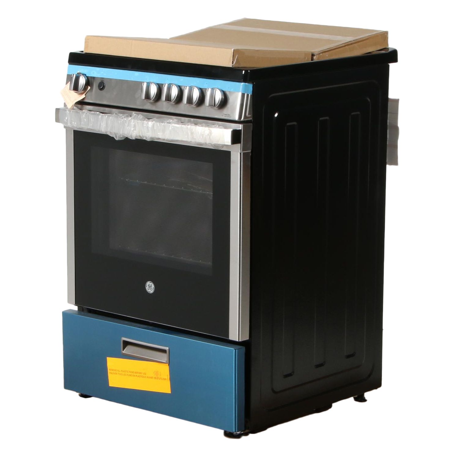 GE Stainless Steel 24" 2.9 Cu. Ft. Four-Burner Freestanding Gas Range