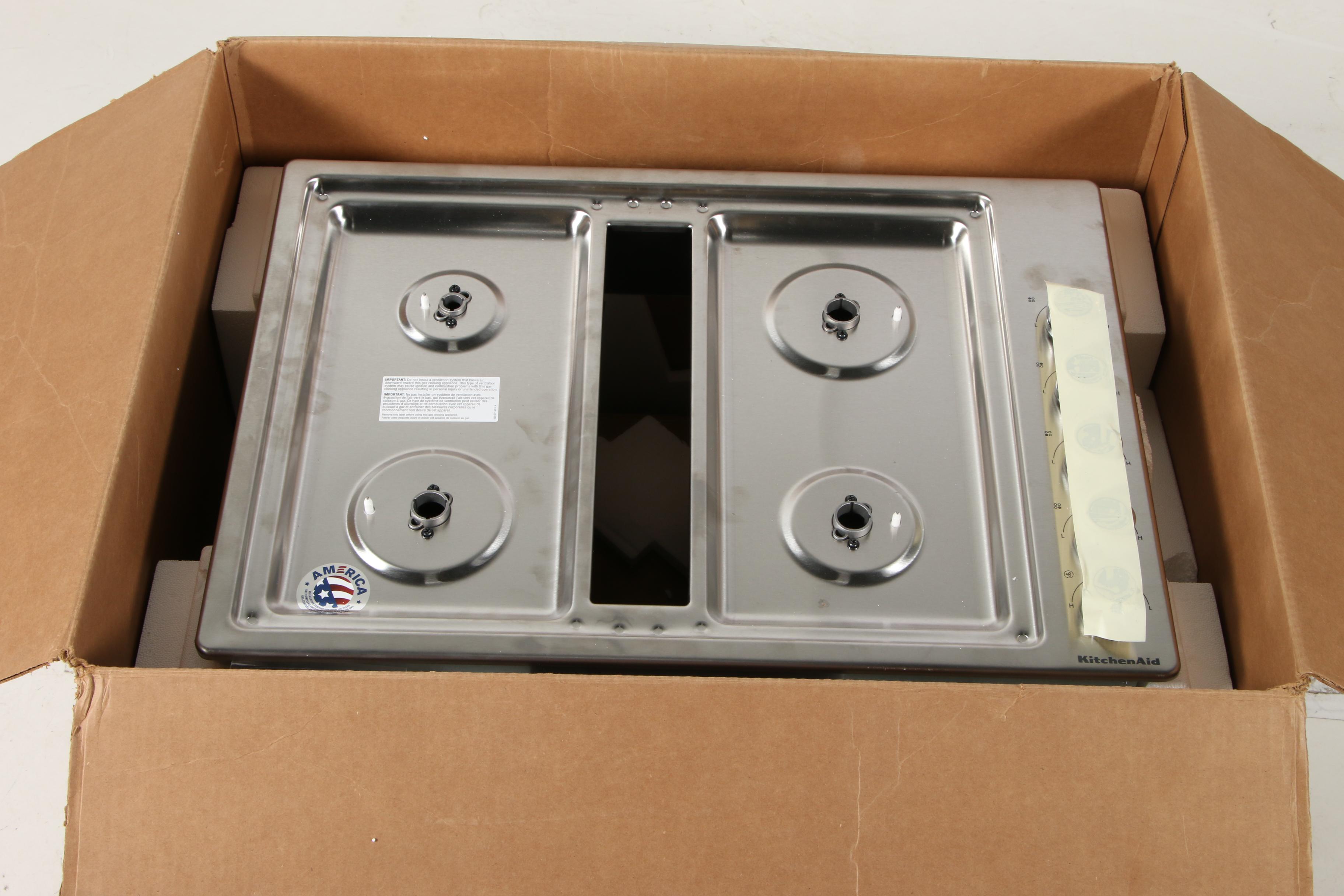 KitchenAid Stainless Steel 30" Four Burner Gas Cooktop