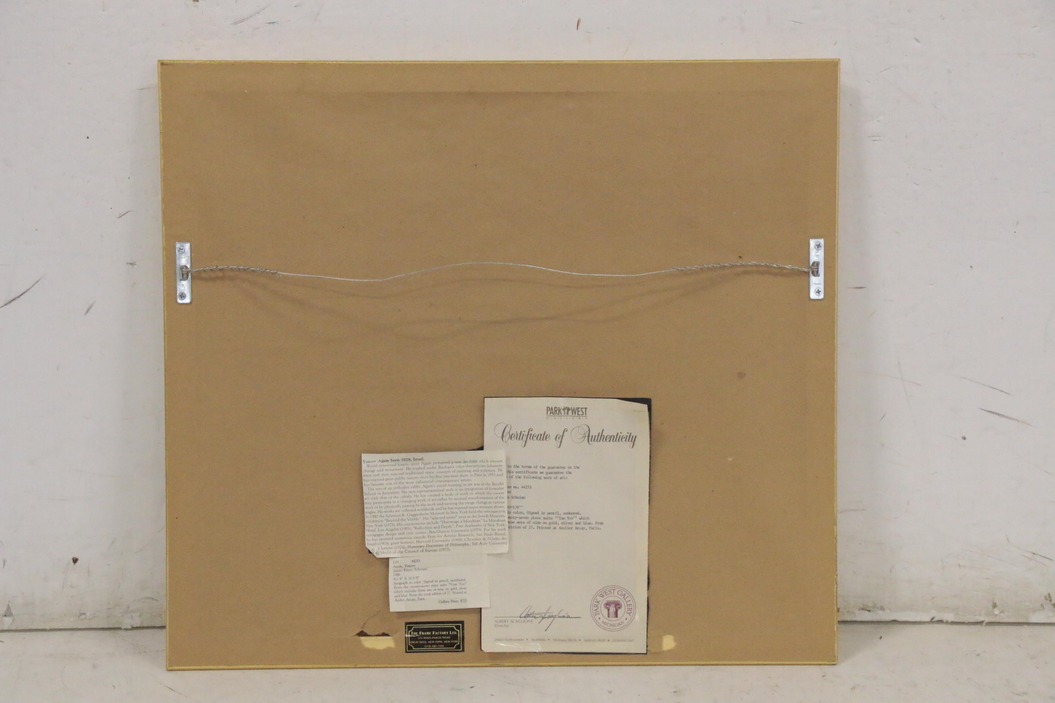 Yaacov Agam Abstract Geometric Serigraph, 1986