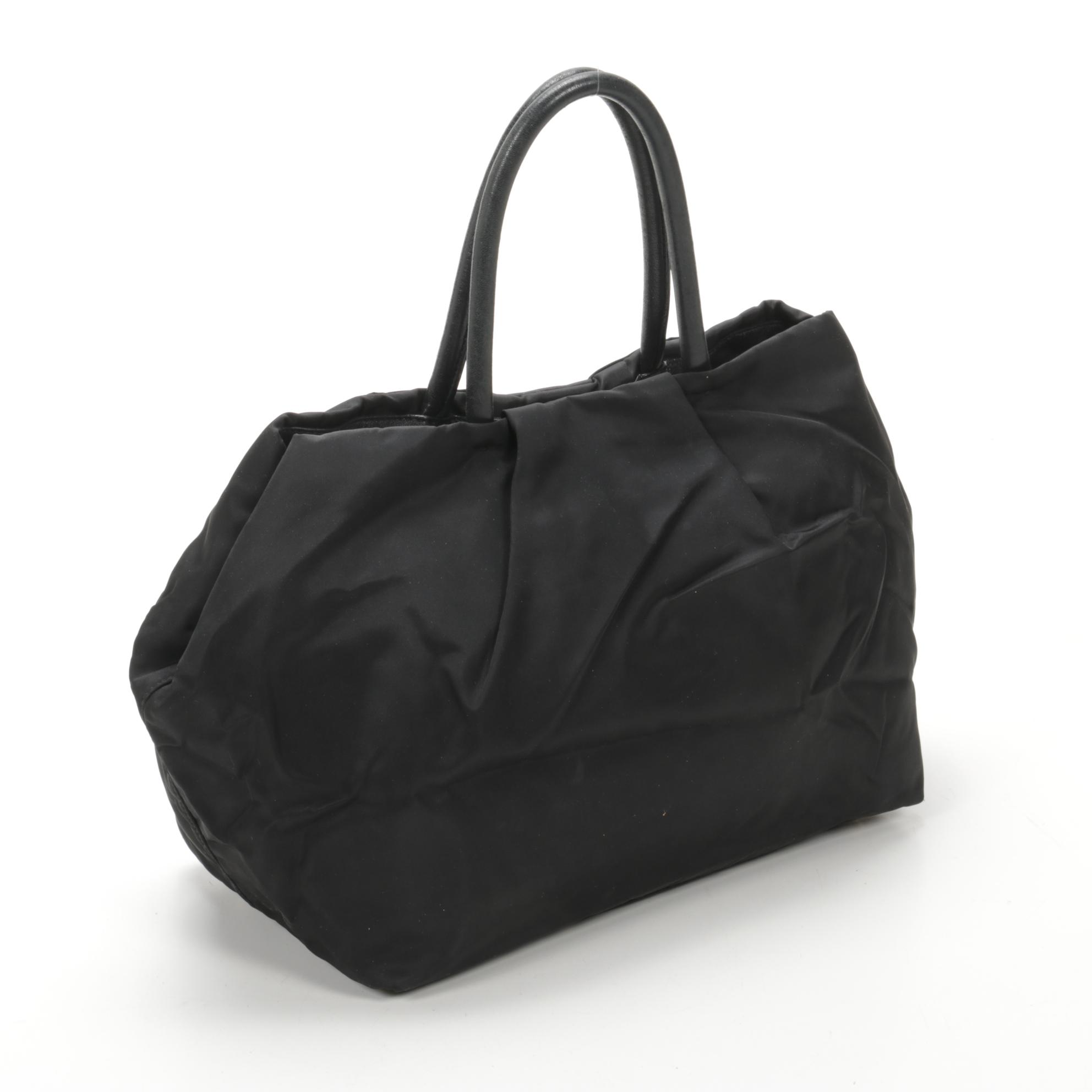 Prada Bow Tote in Black Tessuto Nylon