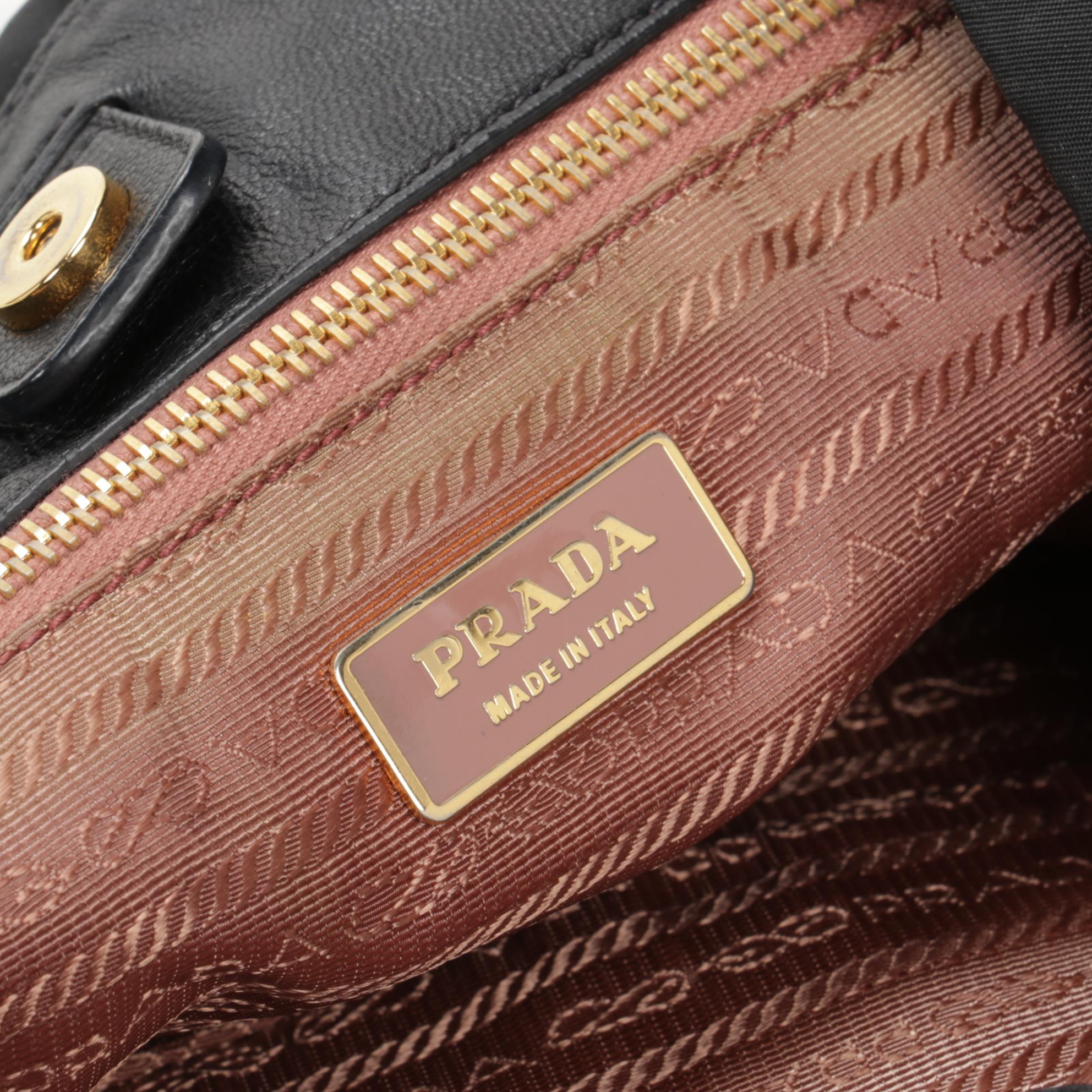 Prada Bow Tote in Black Tessuto Nylon