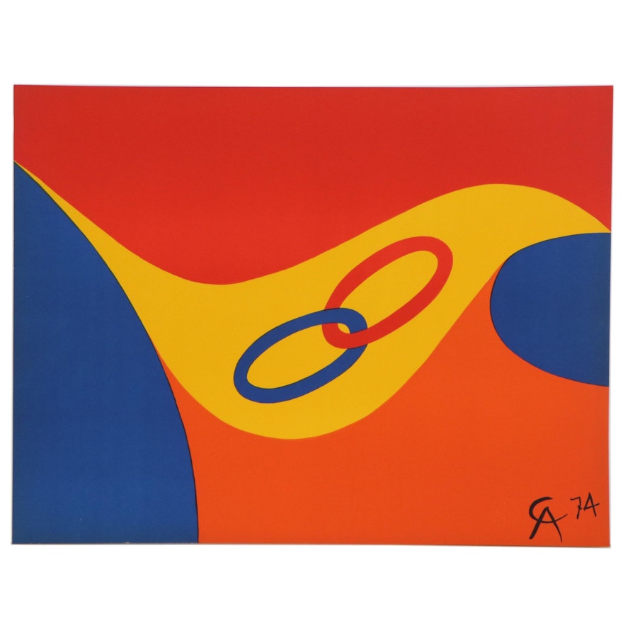 Alexander Calder Color Lithograph "Friendship," 1974