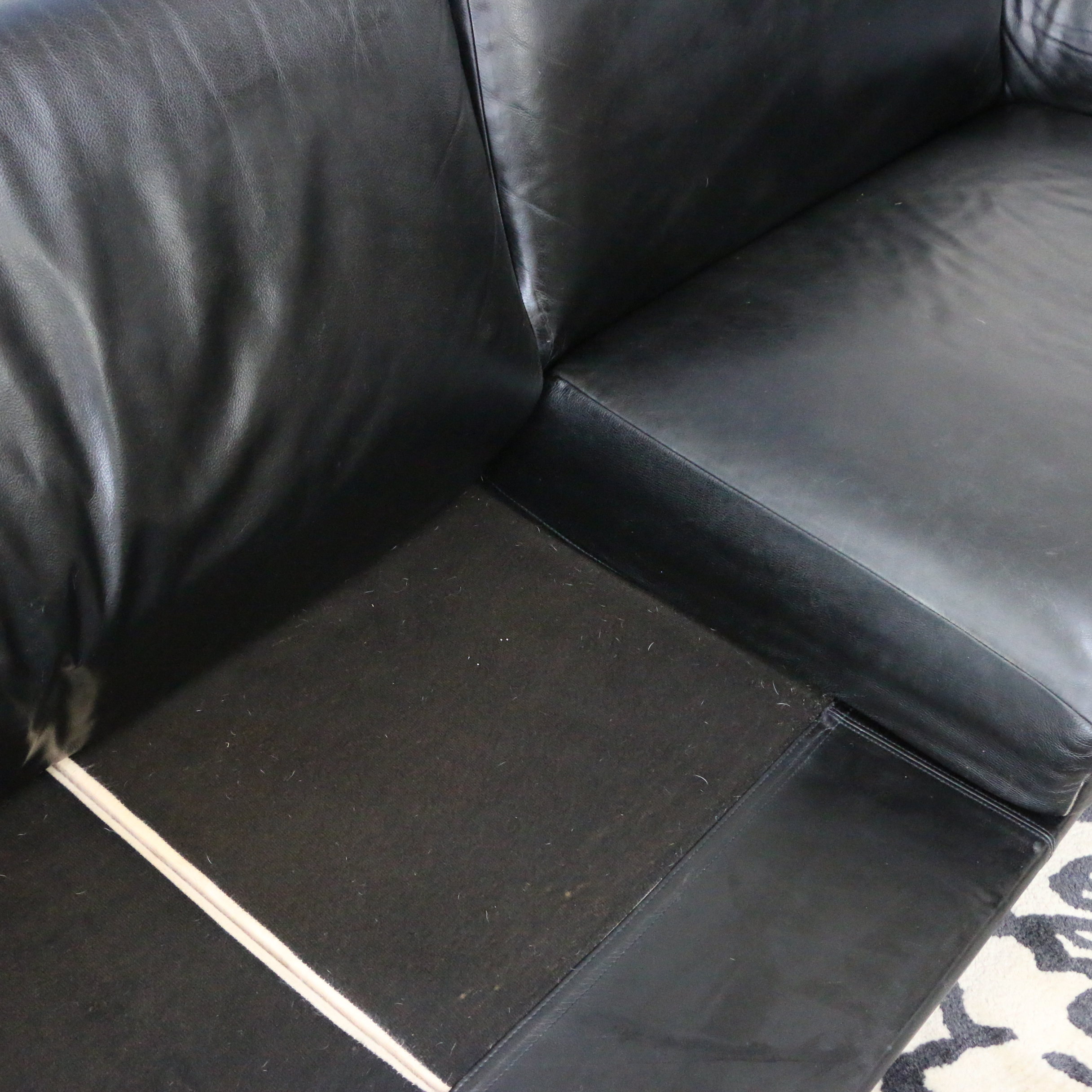 Piero Lissoni for Cassina Modernist Style Pelle Leather Sofa