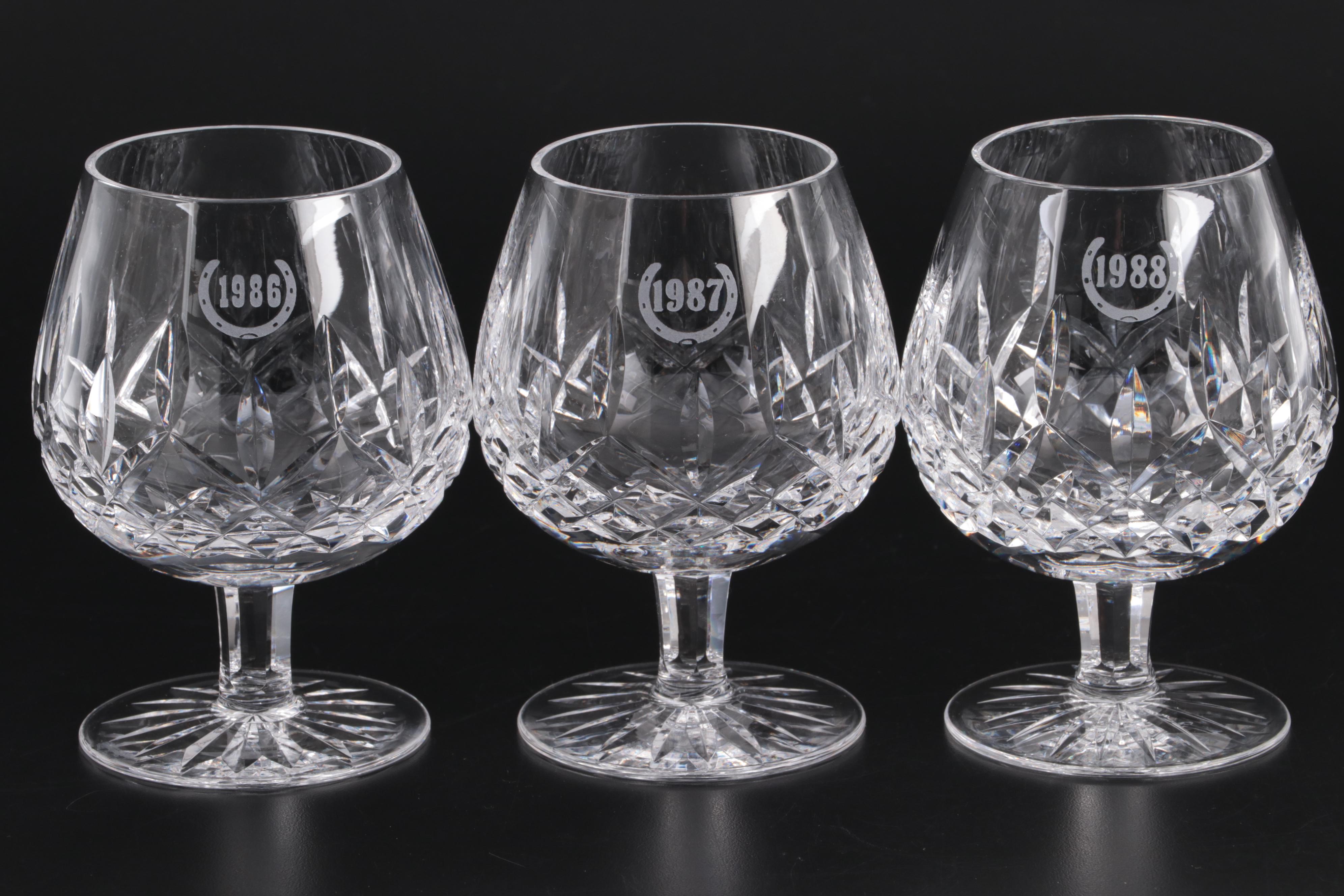Waterford Crystal "Lismore" Brandy Snifters, Late 20th Century