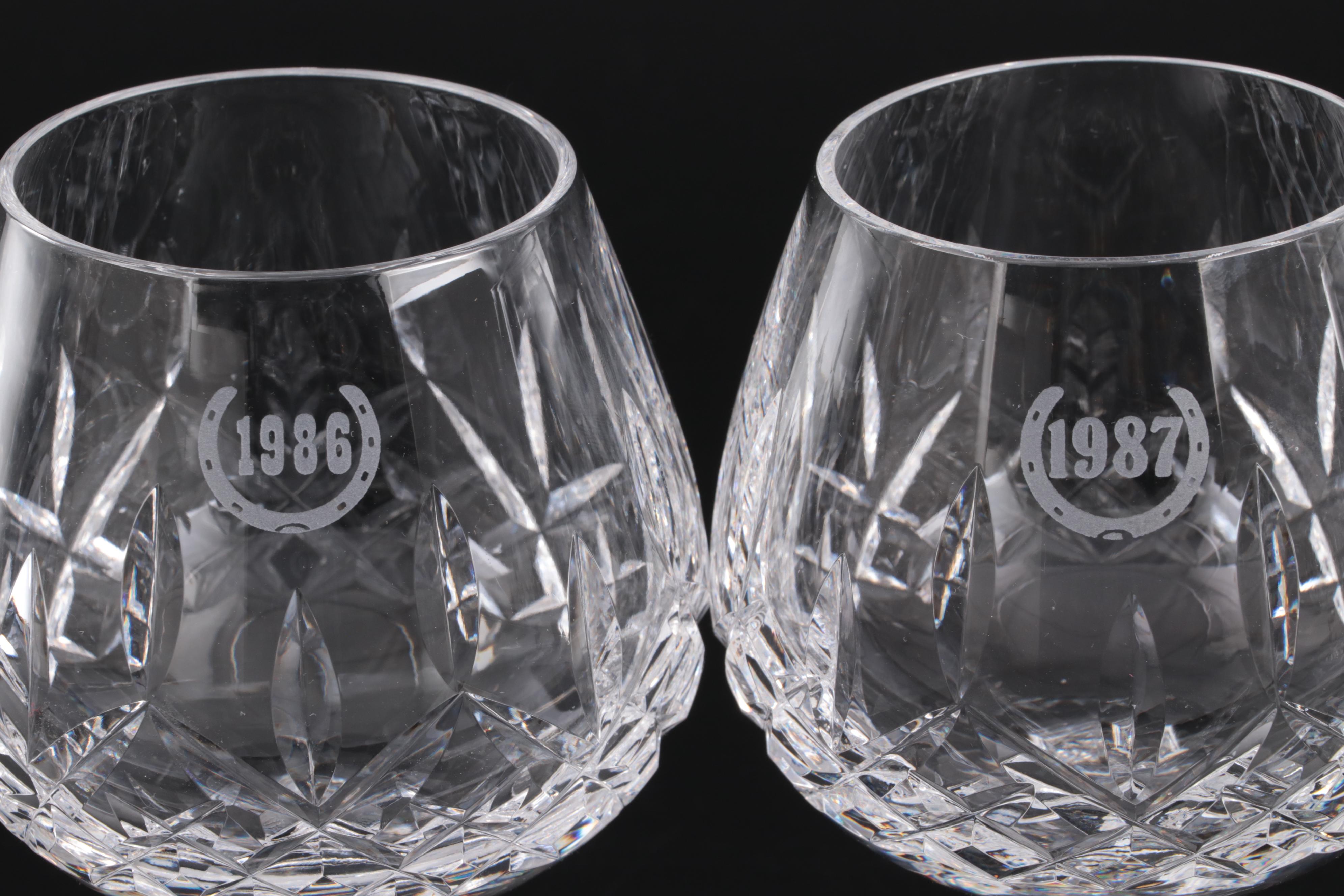 Waterford Crystal "Lismore" Brandy Snifters, Late 20th Century
