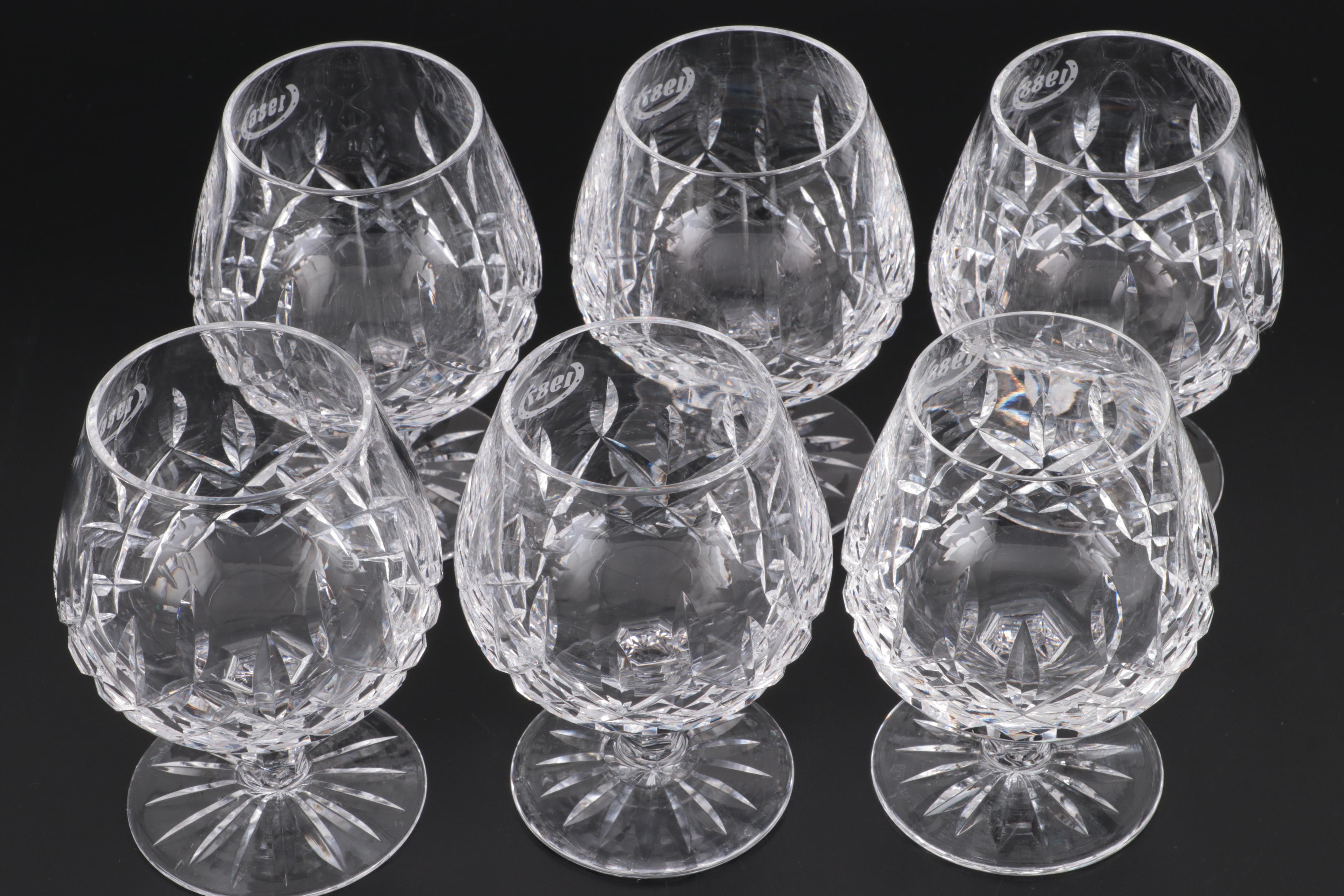 Waterford Crystal "Lismore" Brandy Snifters, Late 20th Century