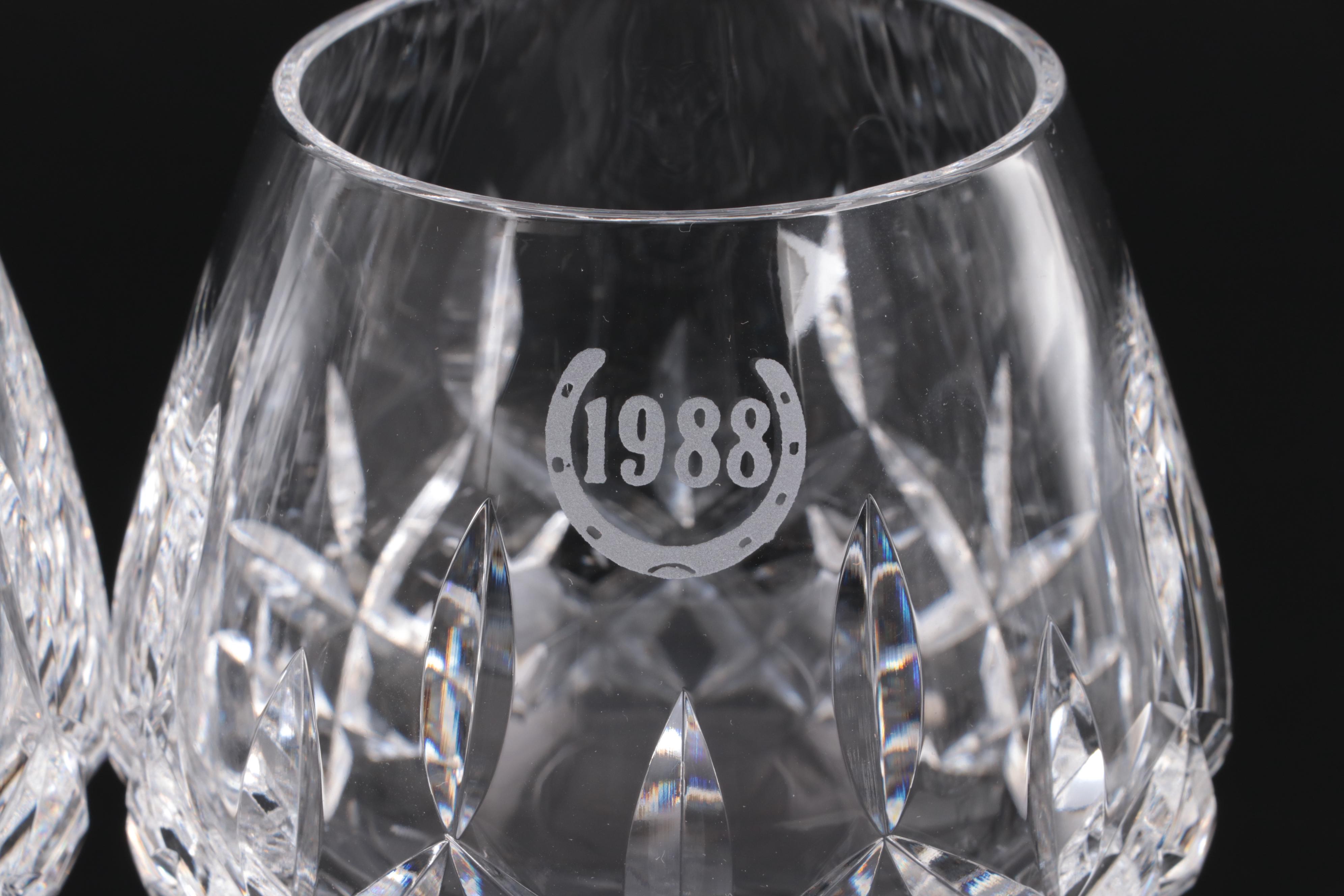 Waterford Crystal "Lismore" Brandy Snifters, Late 20th Century